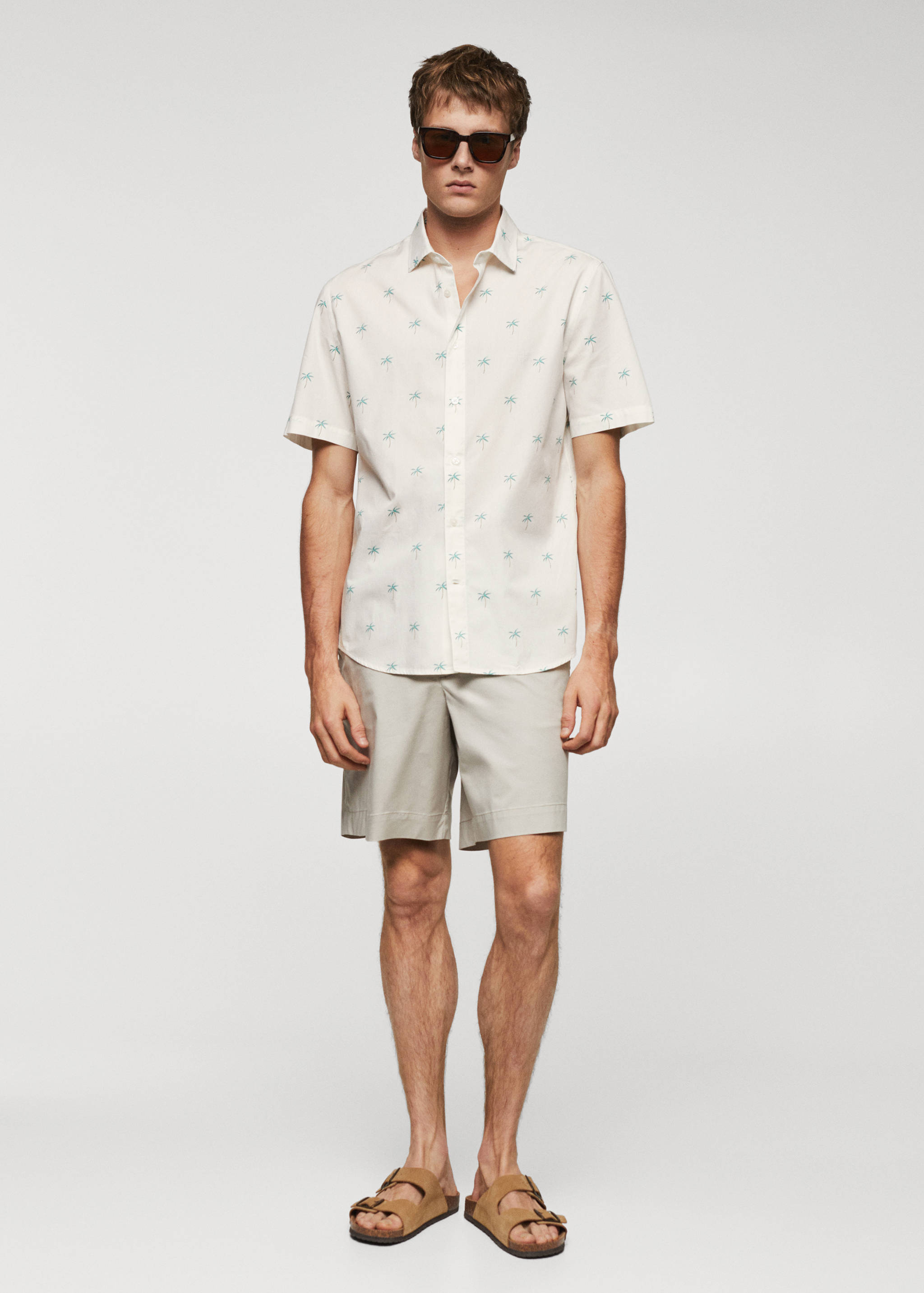 Chemise coton en imprimé palmiers - Plan général