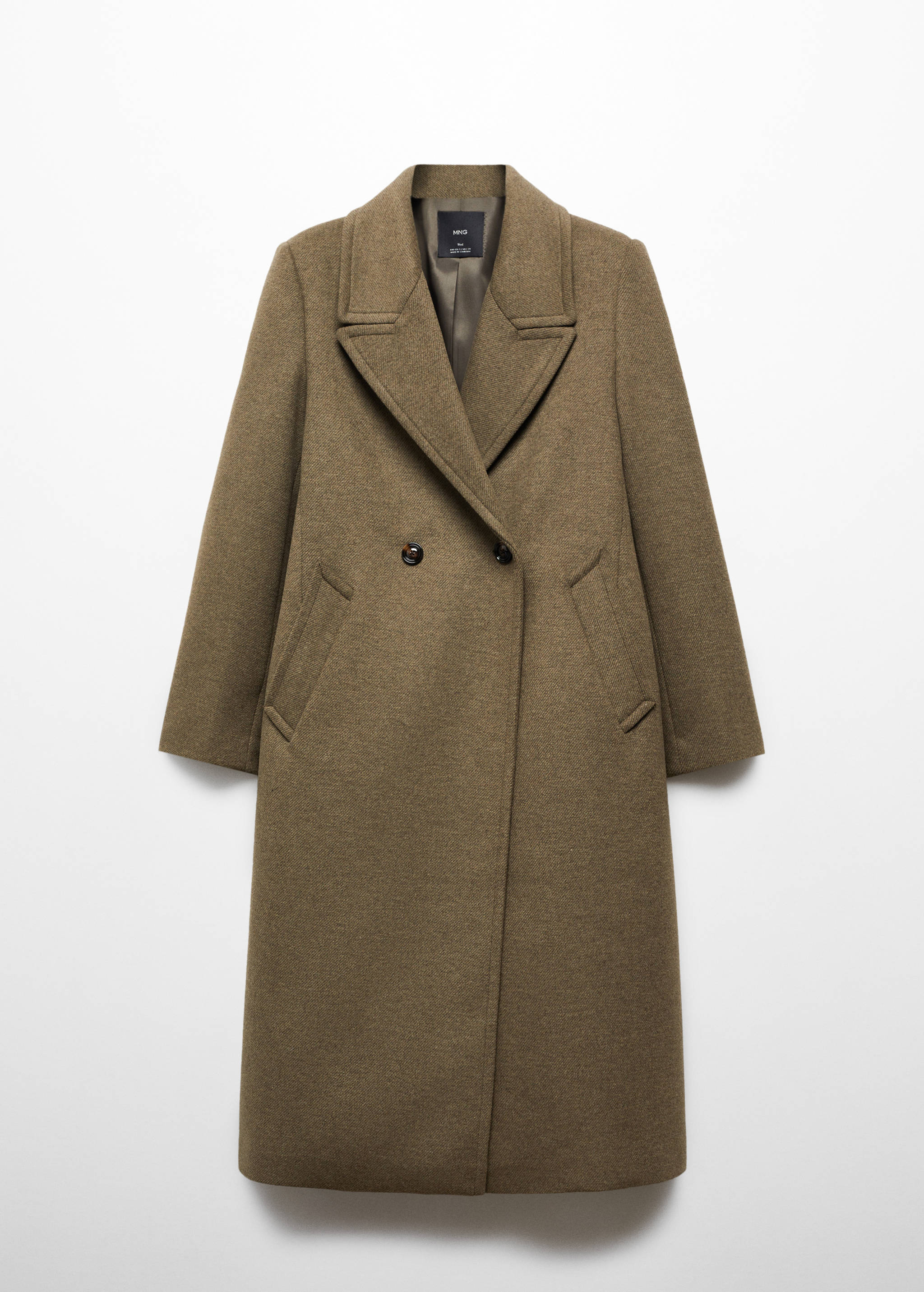 Wool coat with lapels - Article without model