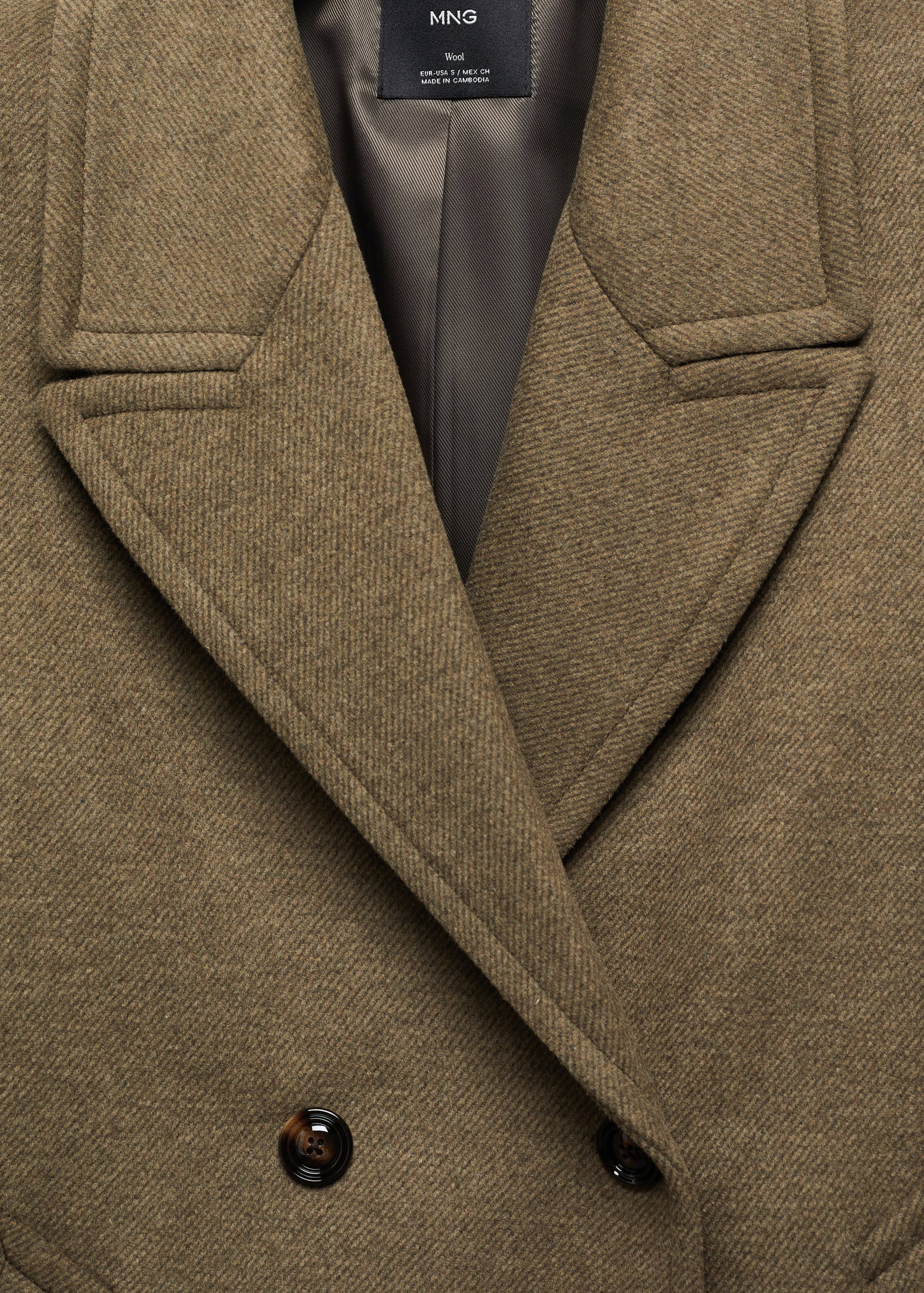 Wool coat with lapels - Details of the article 8