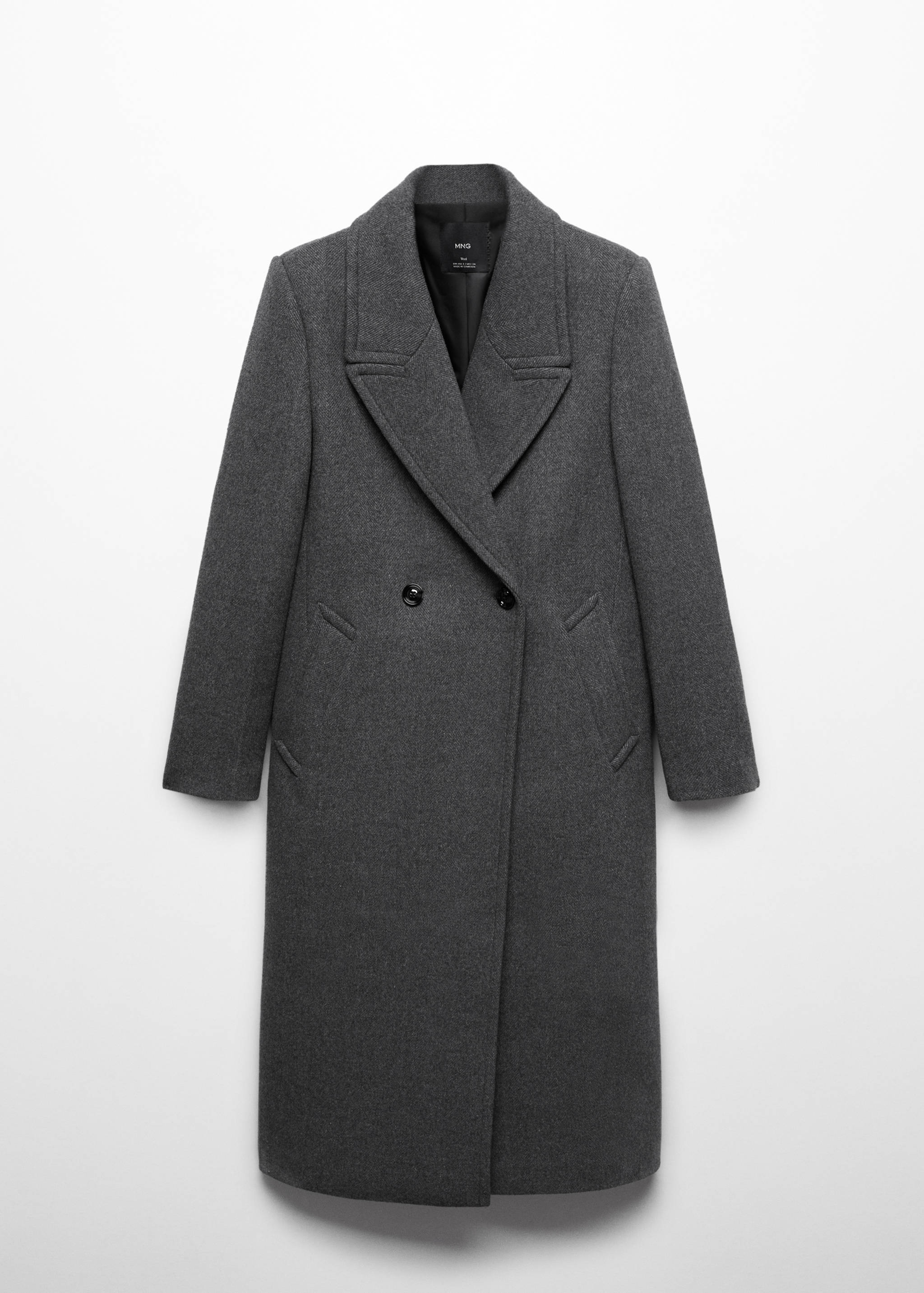 Wool coat with lapels - Article without model