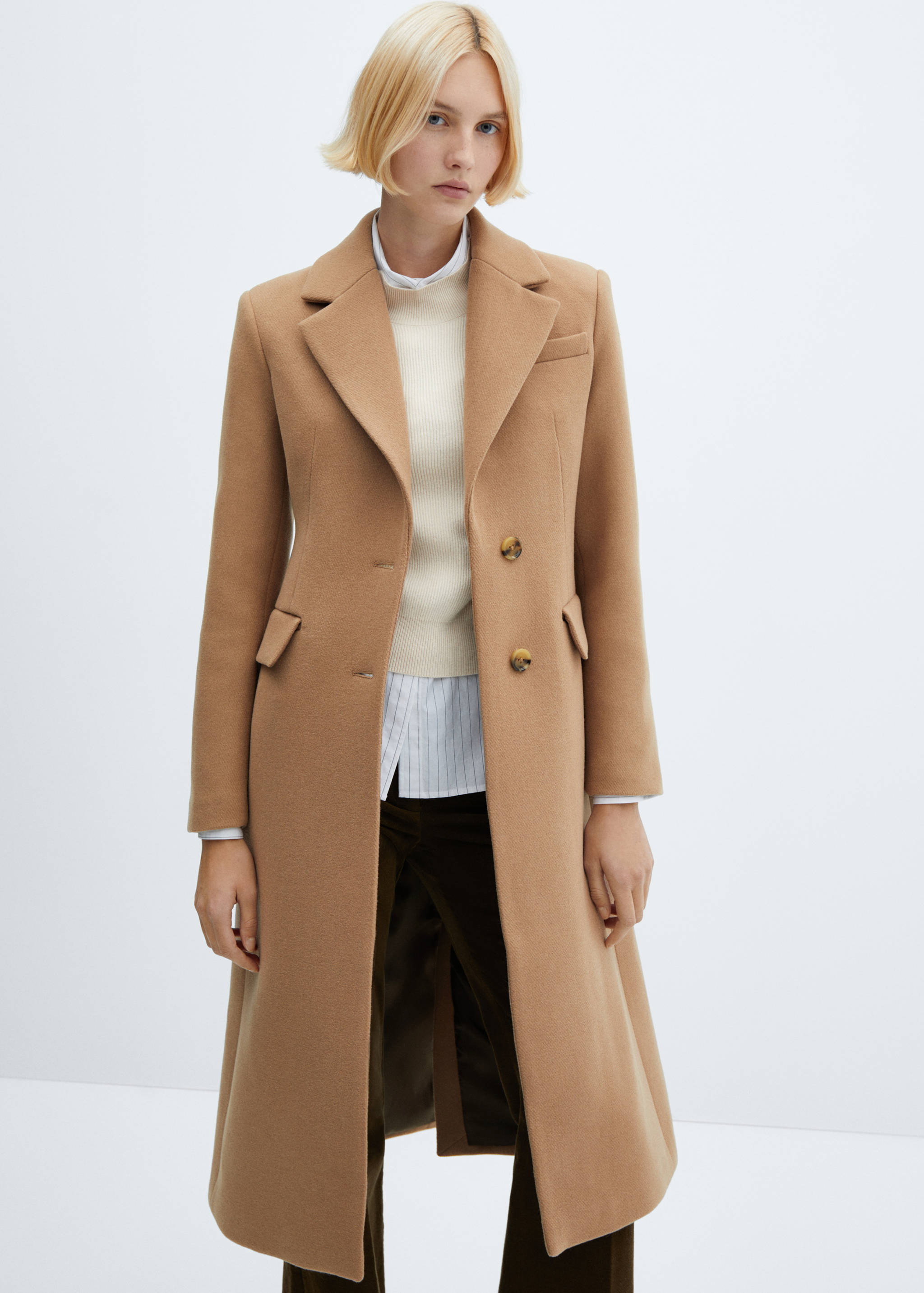 Tailored wool coat - Medium plane