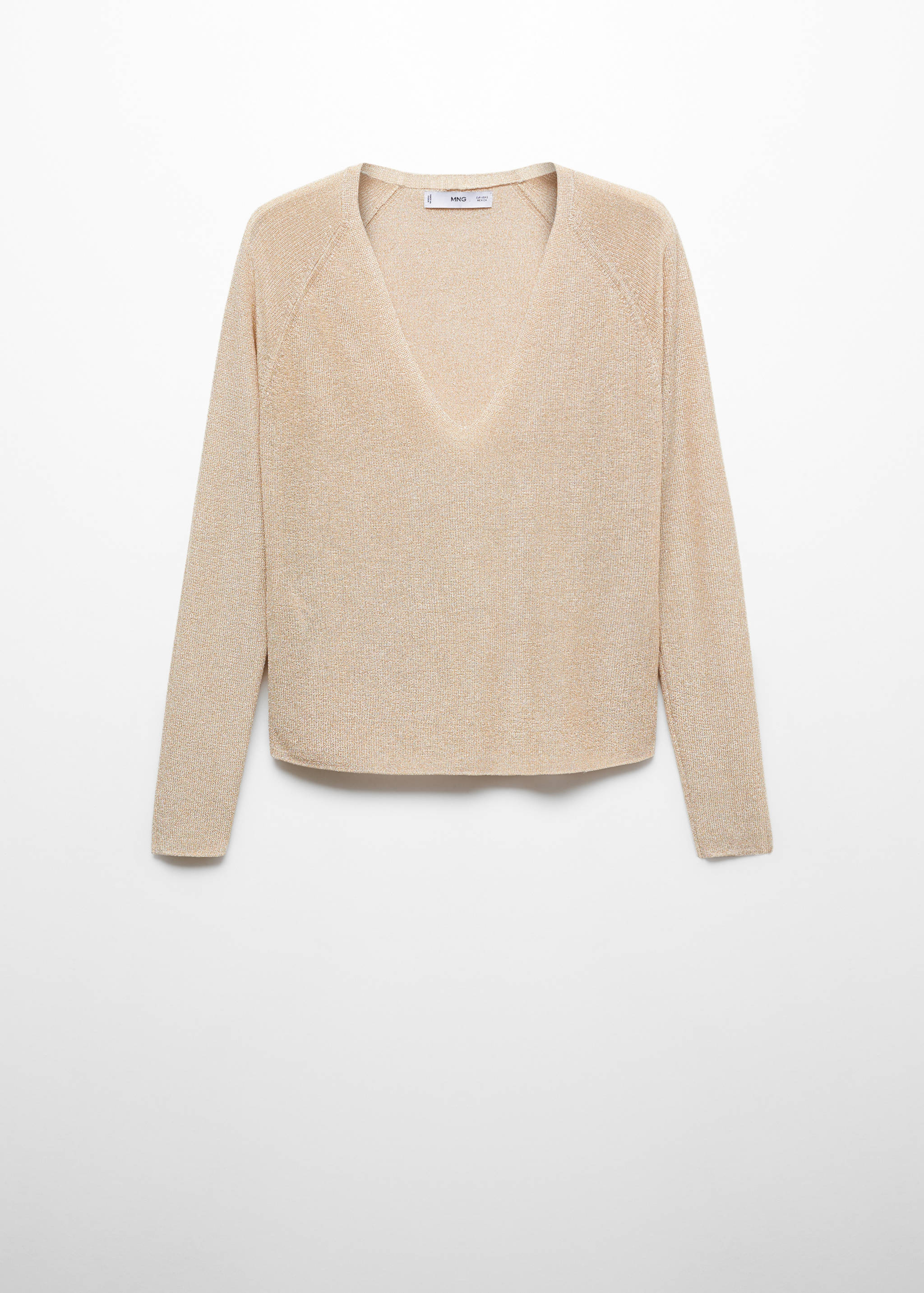 Jersey lúrex cuello pico - Artículo sin modelo