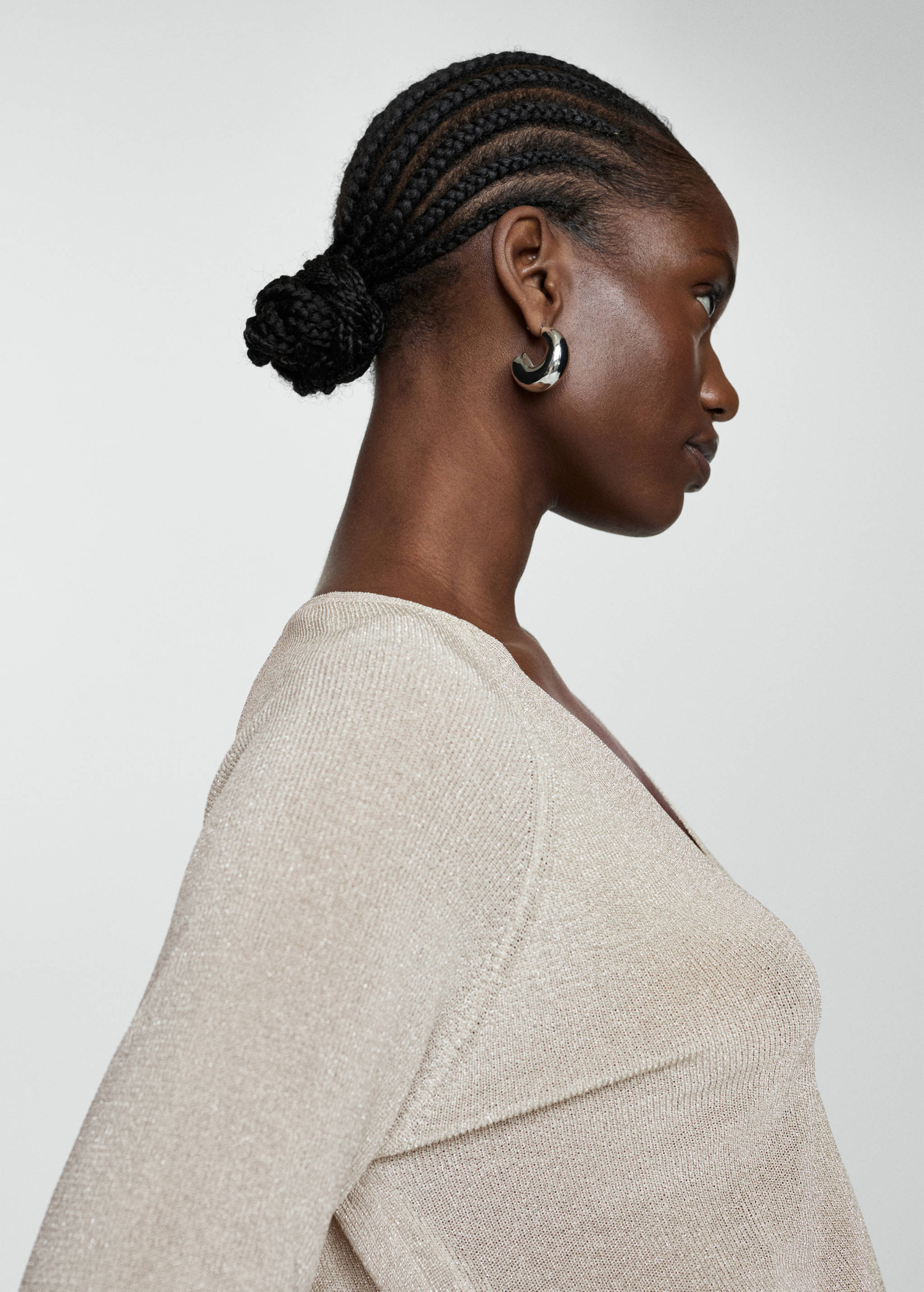 Lurex-Pullover mit V-Ausschnitt - Detail des Artikels 4