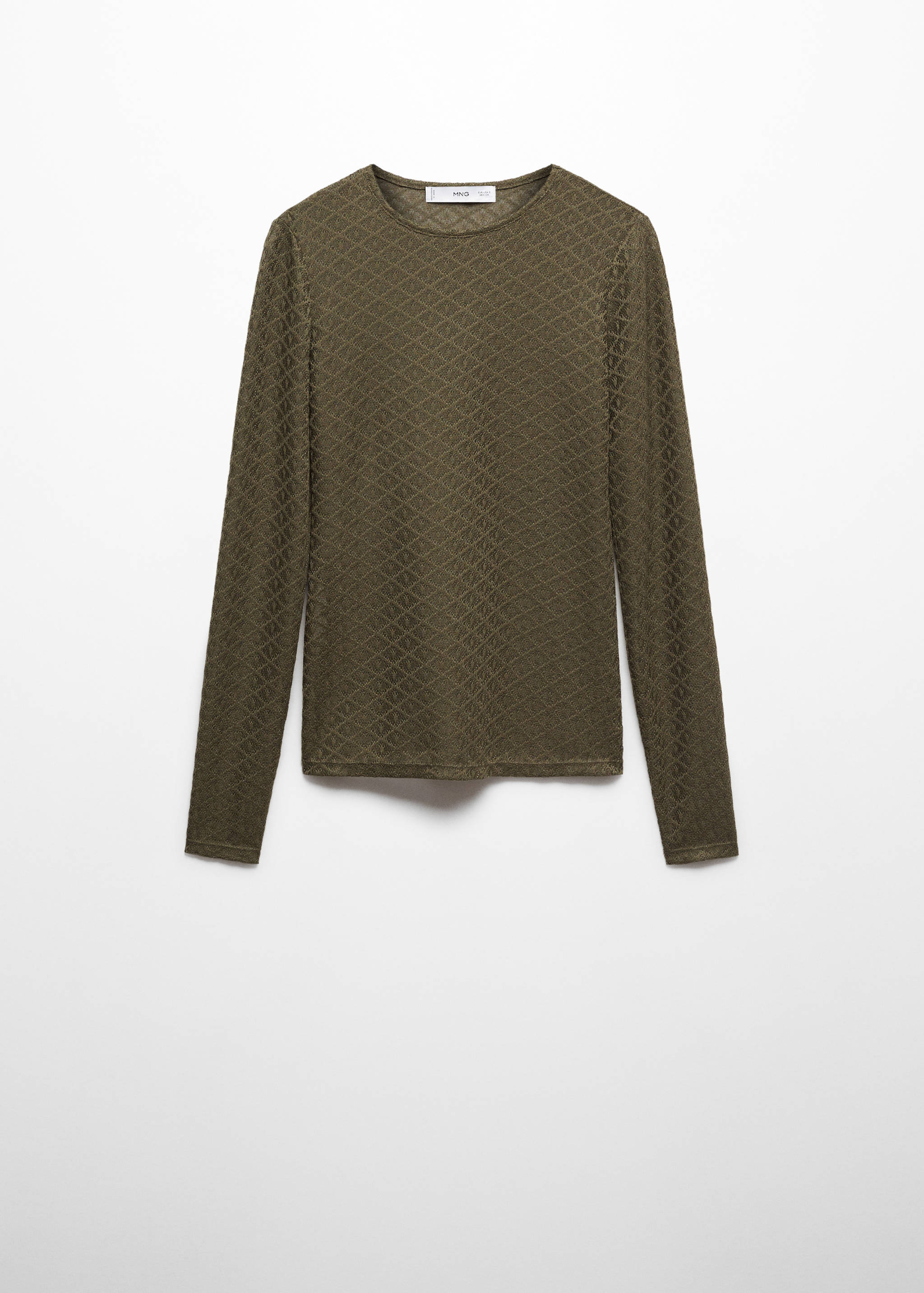 Фактурная футболка из трикотажа - Изделие без модели