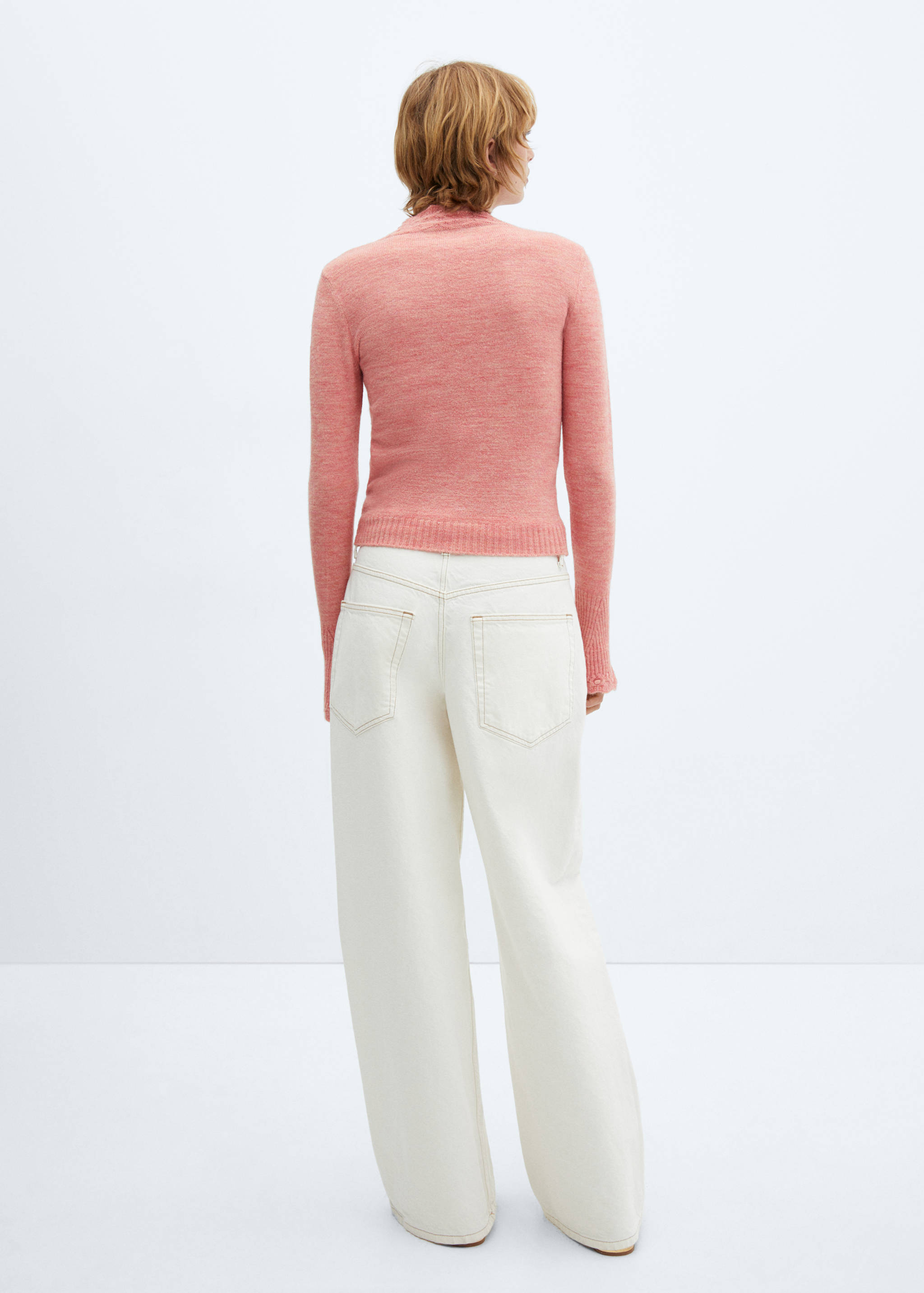 Knitted cropped sweater - Reverse of the article