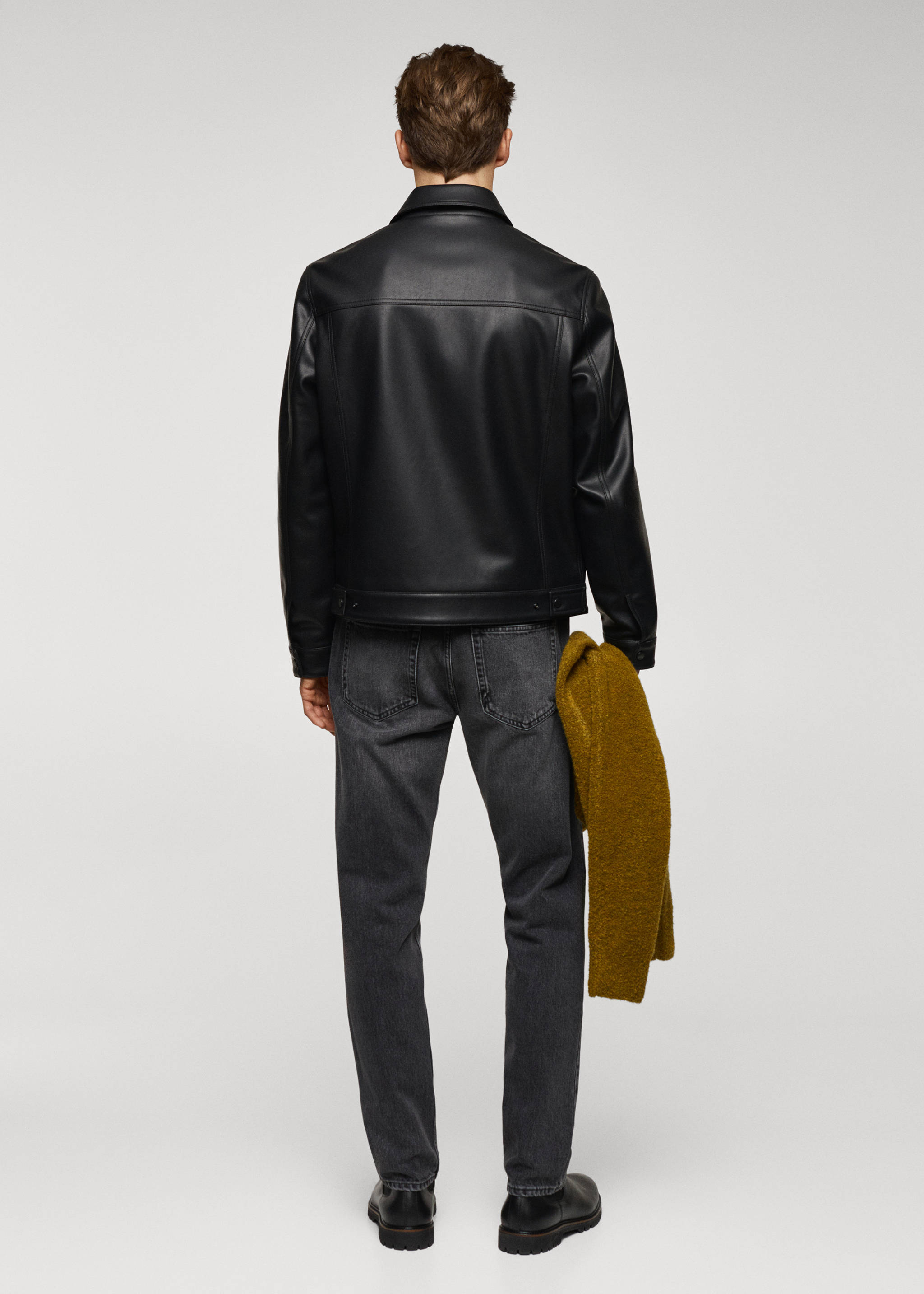 Chaqueta efecto piel bolsillos - Reverso del artículo