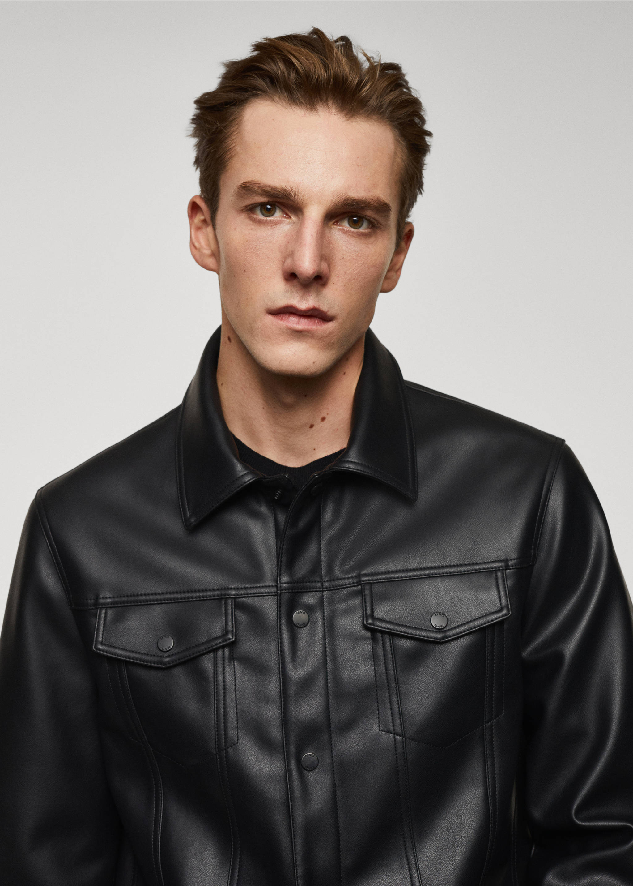 Chaqueta efecto piel bolsillos - Detalle del artículo 1