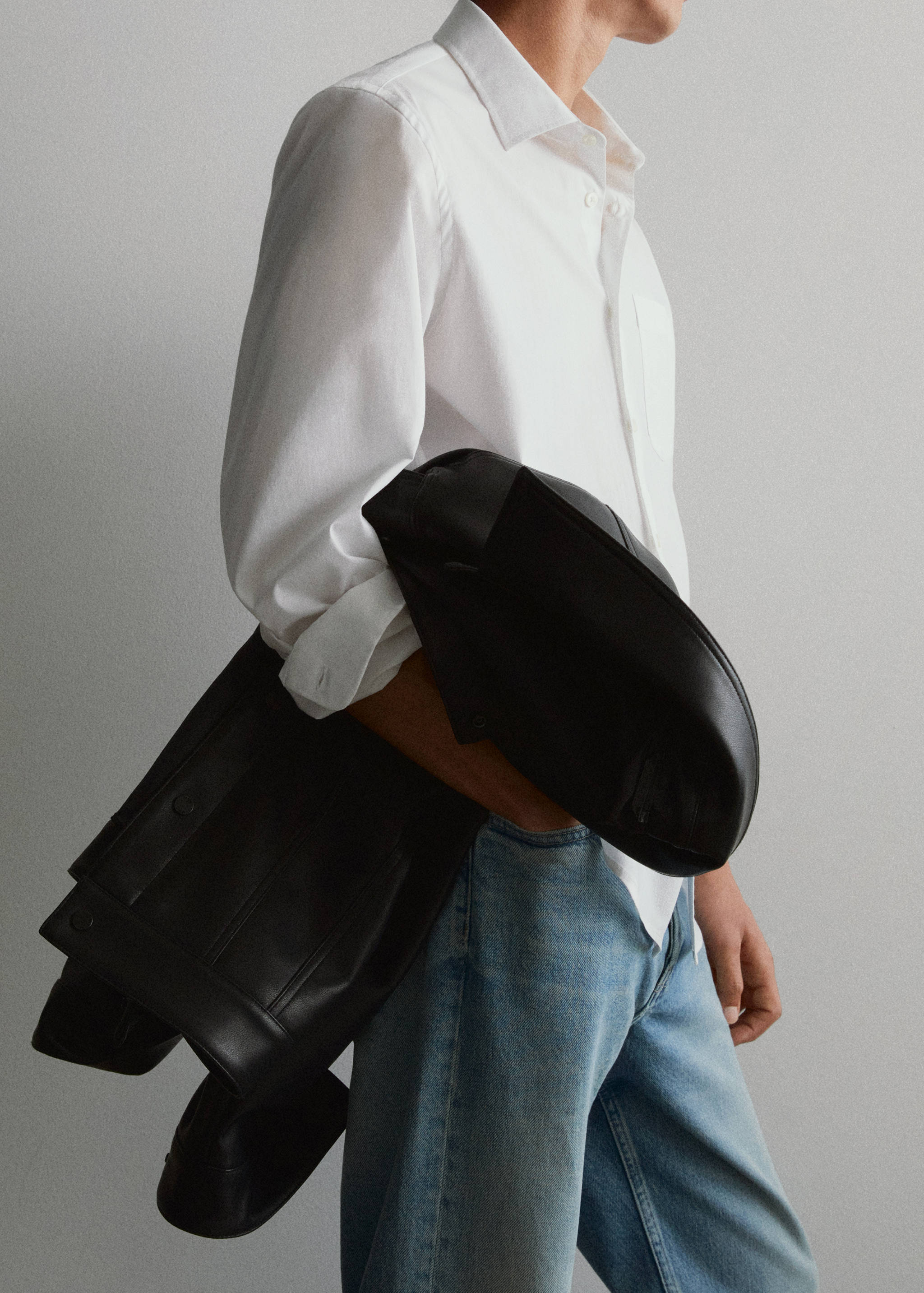 Chaqueta efecto piel bolsillos - Detalle del artículo 6