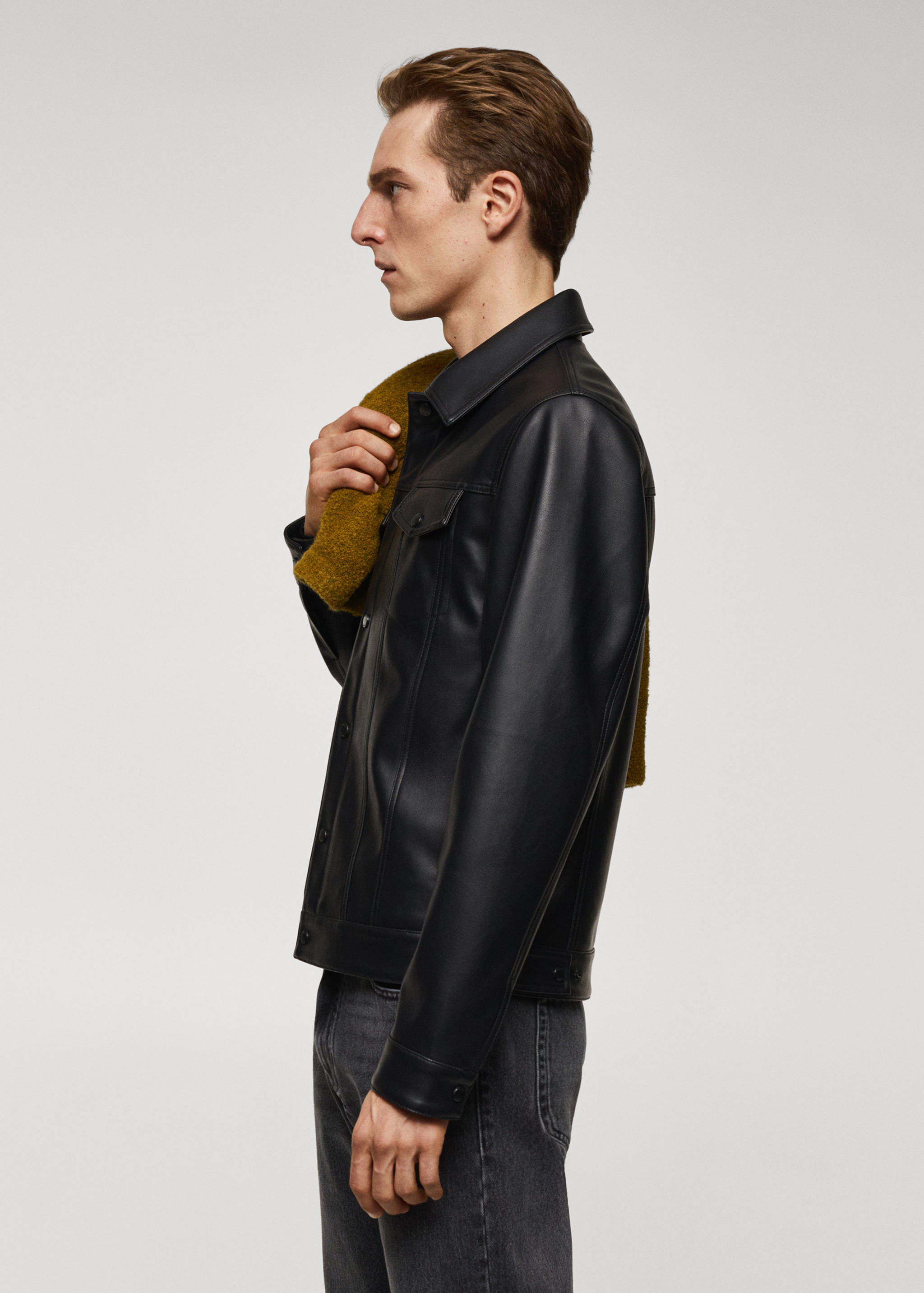 Chaqueta efecto piel bolsillos - Detalle del artículo 2