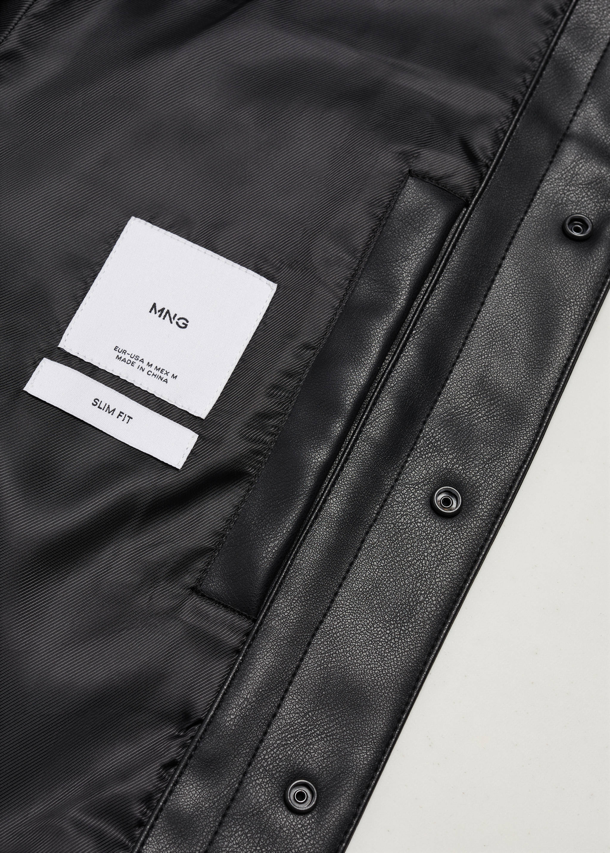 Chaqueta efecto piel bolsillos - Detalle del artículo 8