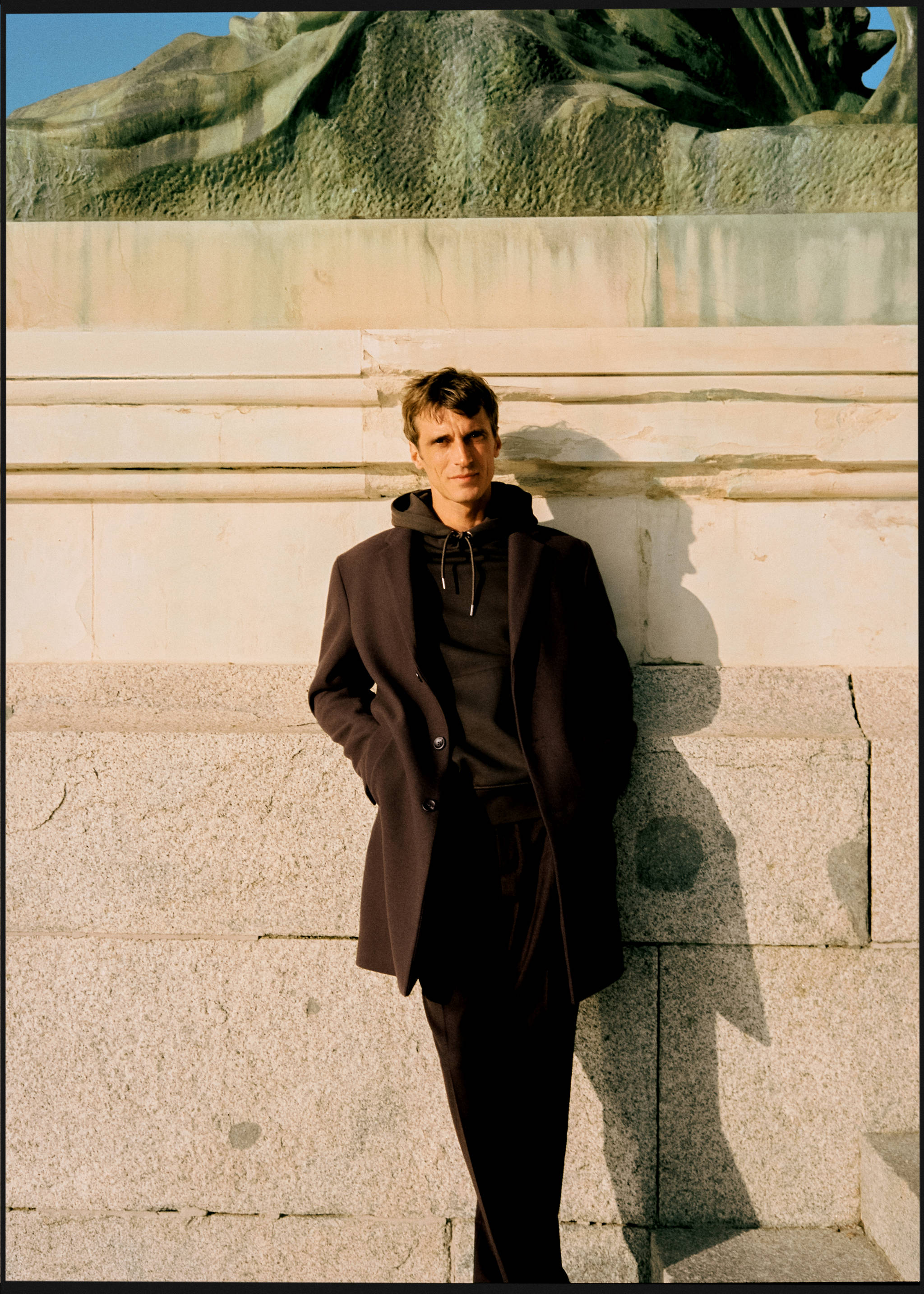 可拆卸领羊毛大衣 - null