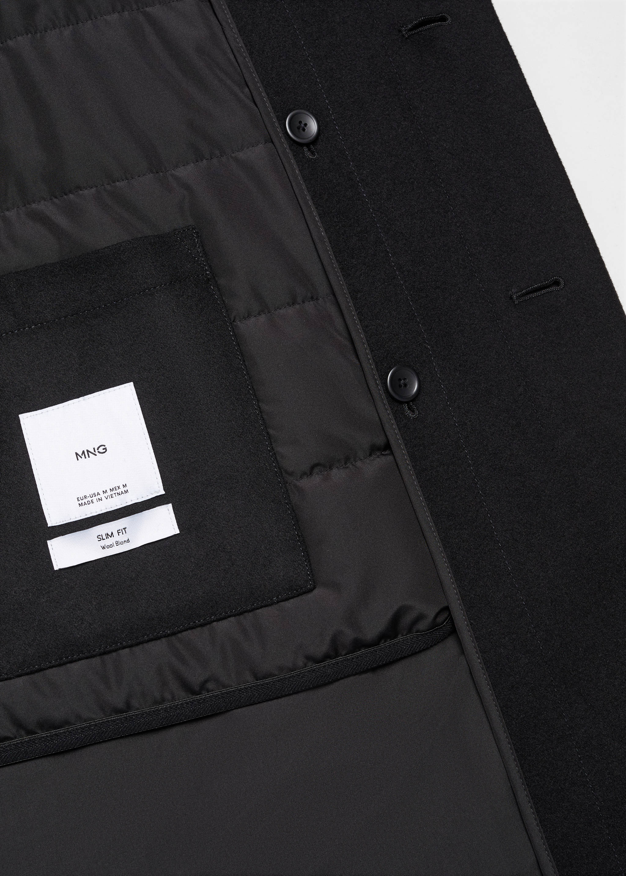 Пальто из шерсти с воротником-стойкой - Деталь изделия 0