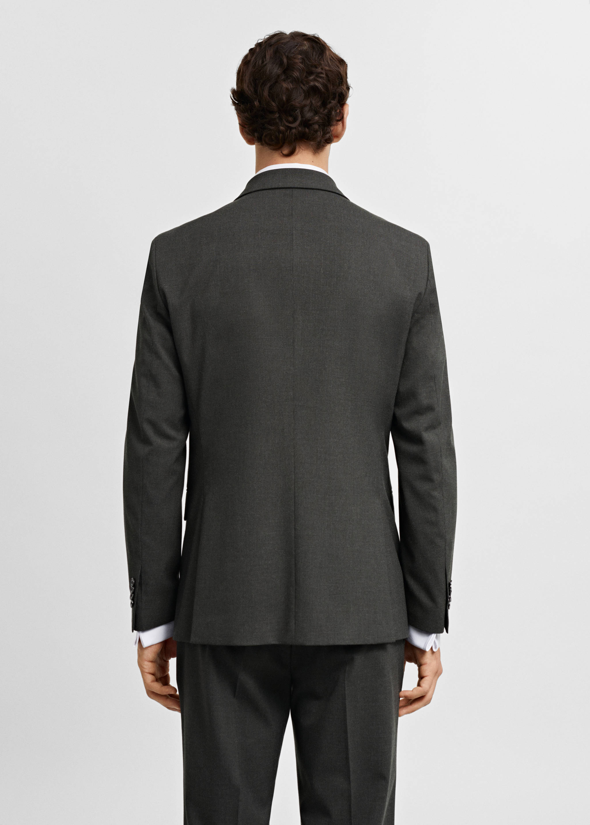 Stretch-fabric slim-fit suit blazer - Reverse of the article