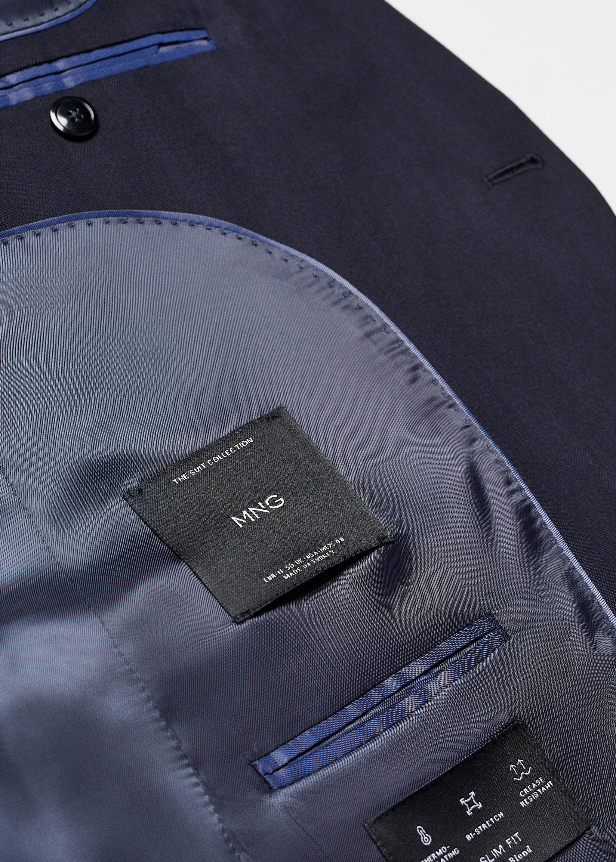 Slim-fit cold wool herringbone suit jacket - Details of the article 8