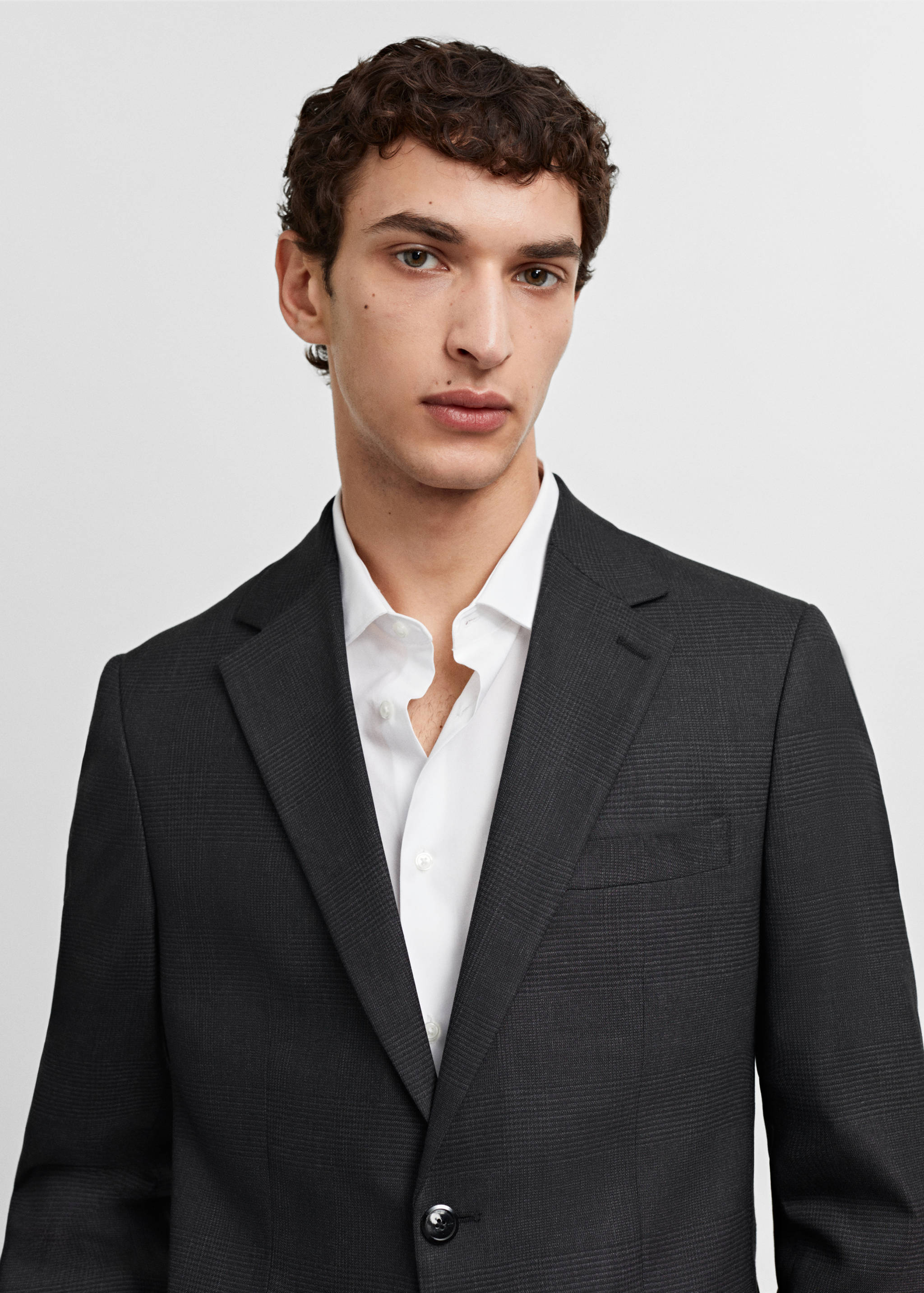 Slim-fit cold wool suit jacket - Details of the article 1