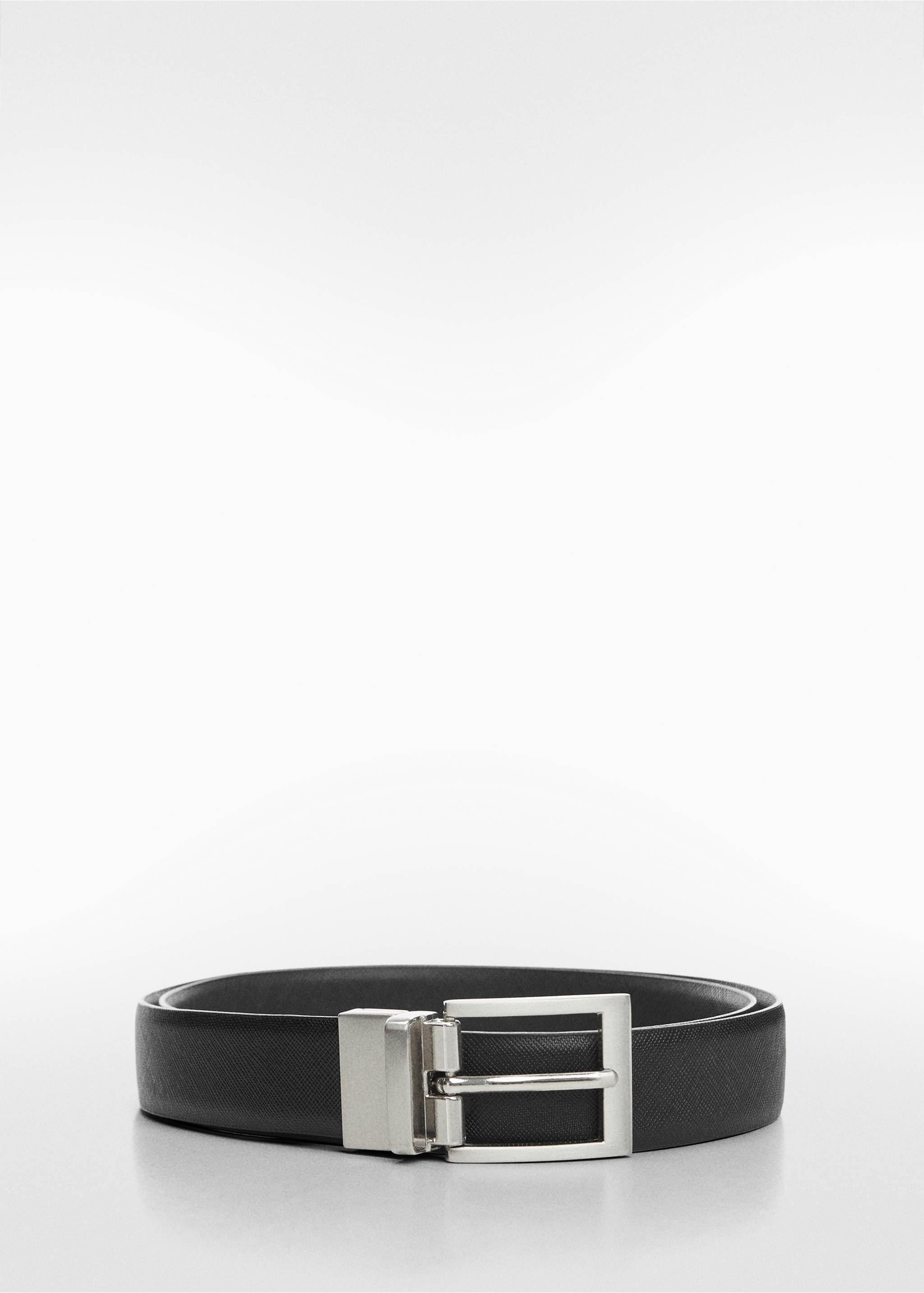 Saffiano leather belt - Article without model, Black. Ref: 67020641-00.