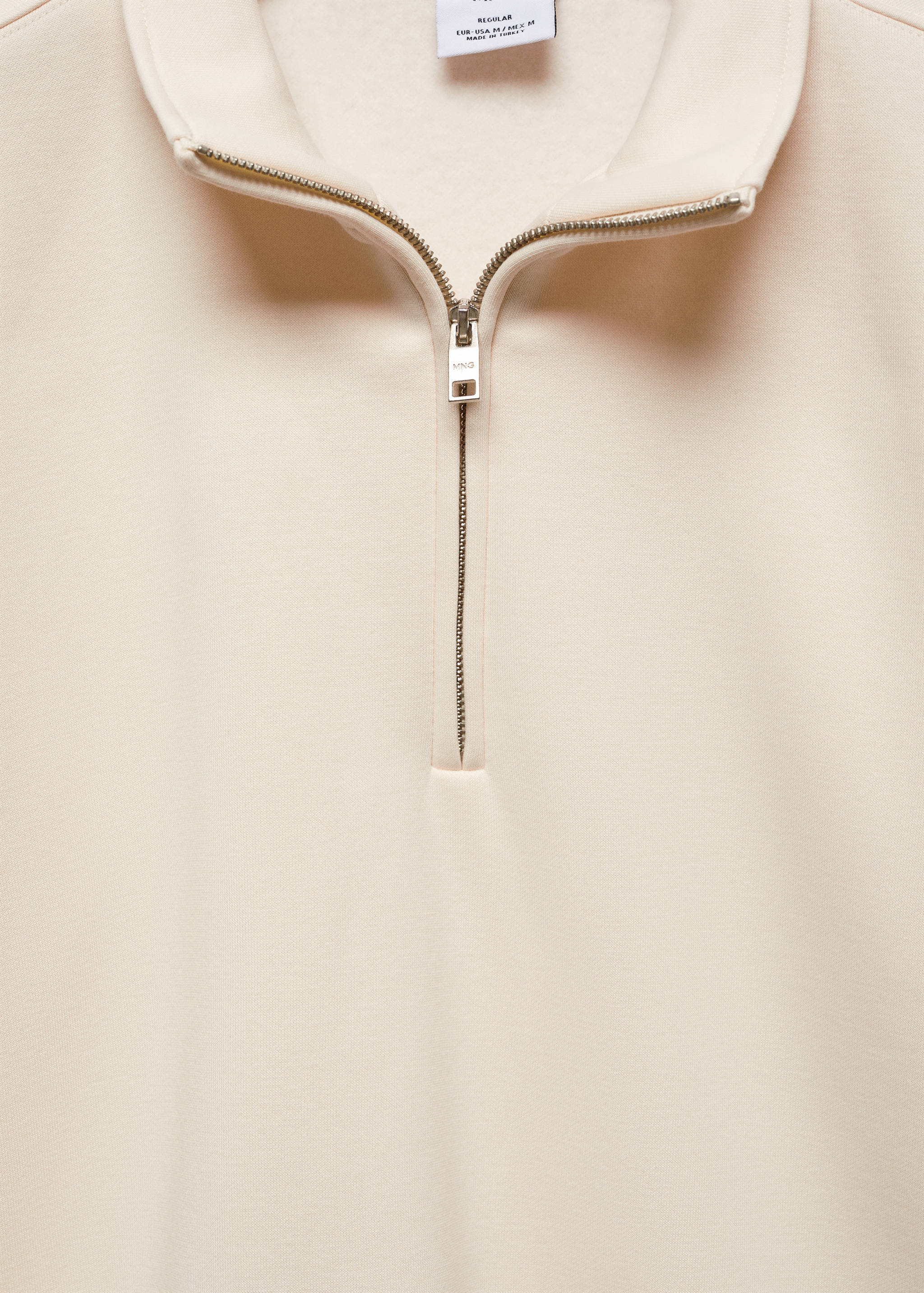 Cotton sweatshirt with zipper neck - Details of the article 8