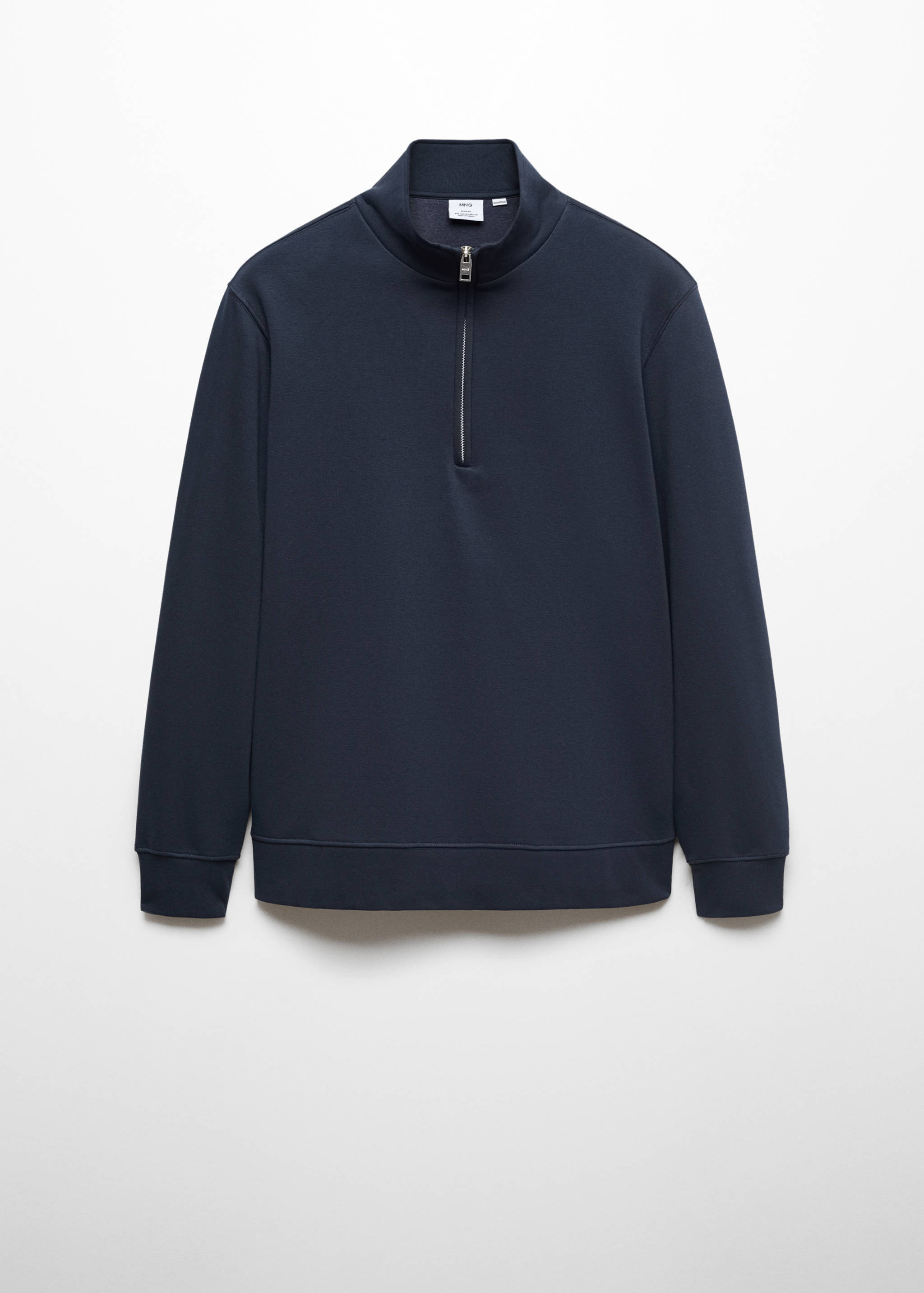 Cotton sweatshirt with zipper neck - Article without model