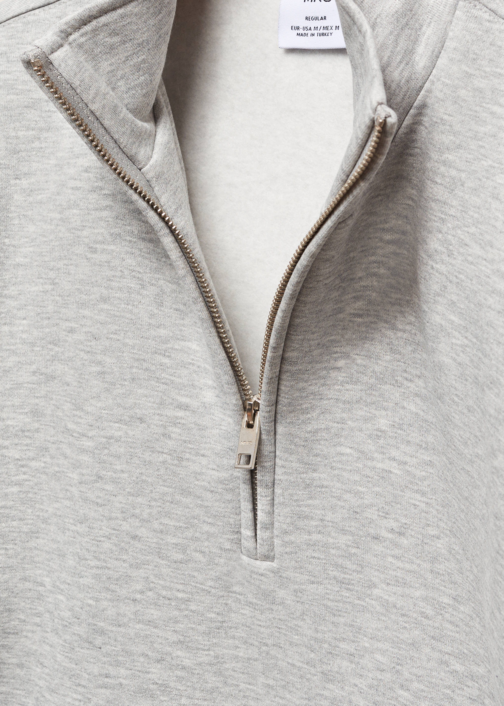 Cotton sweatshirt with zipper neck - Details of the article 8