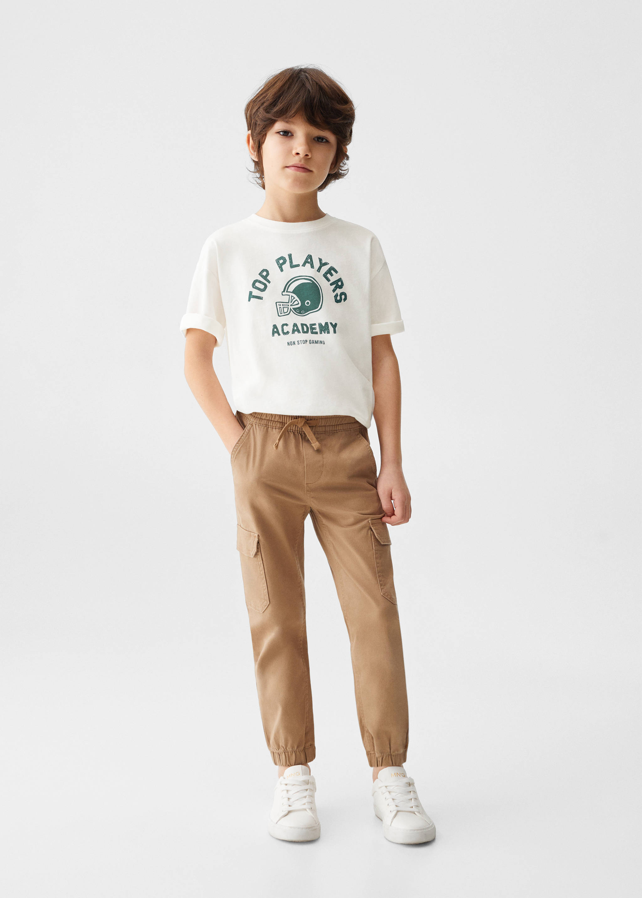 Printed cotton-blend T-shirt - General plane