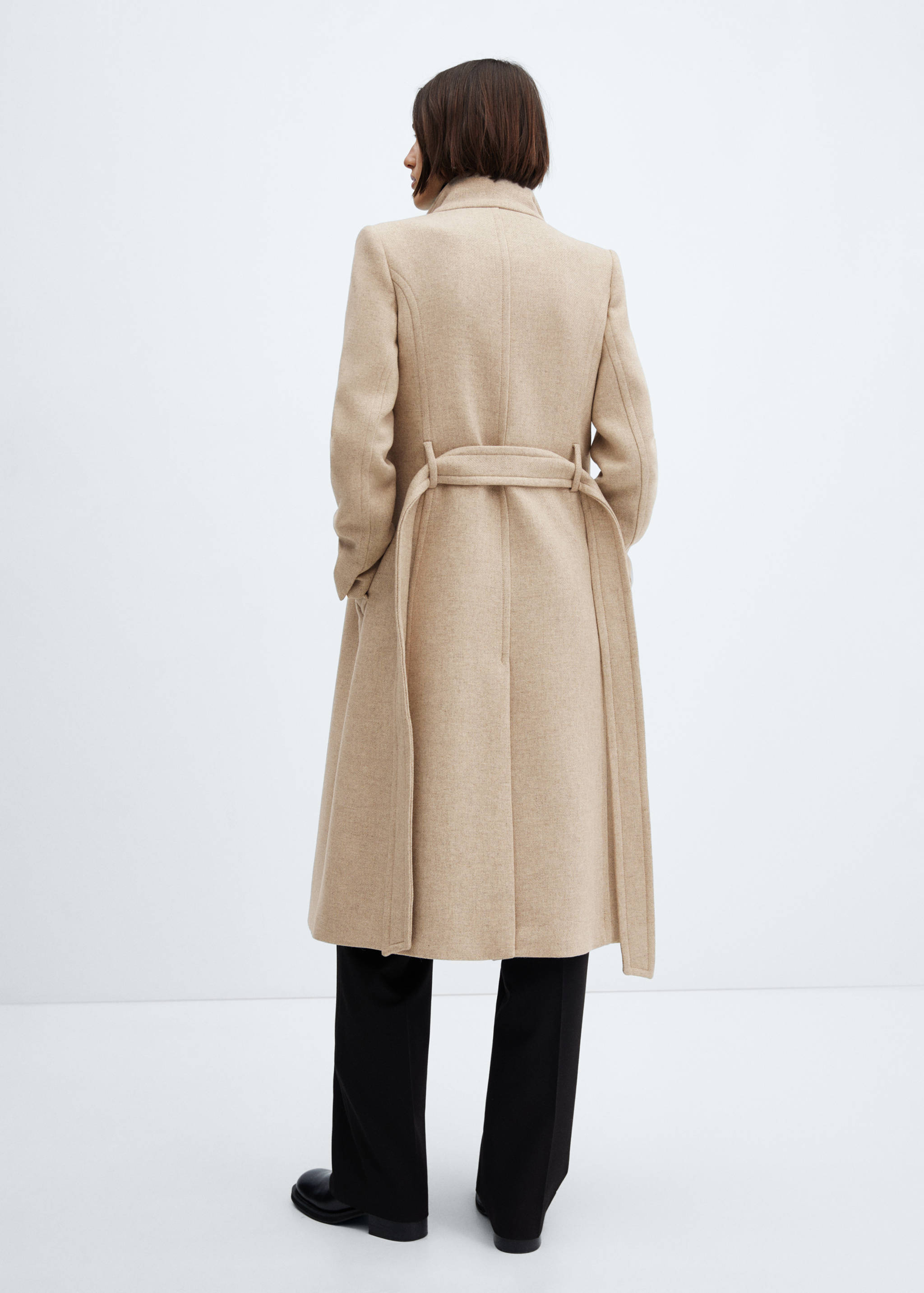 Manteco wool coat with belt - Reverse of the article