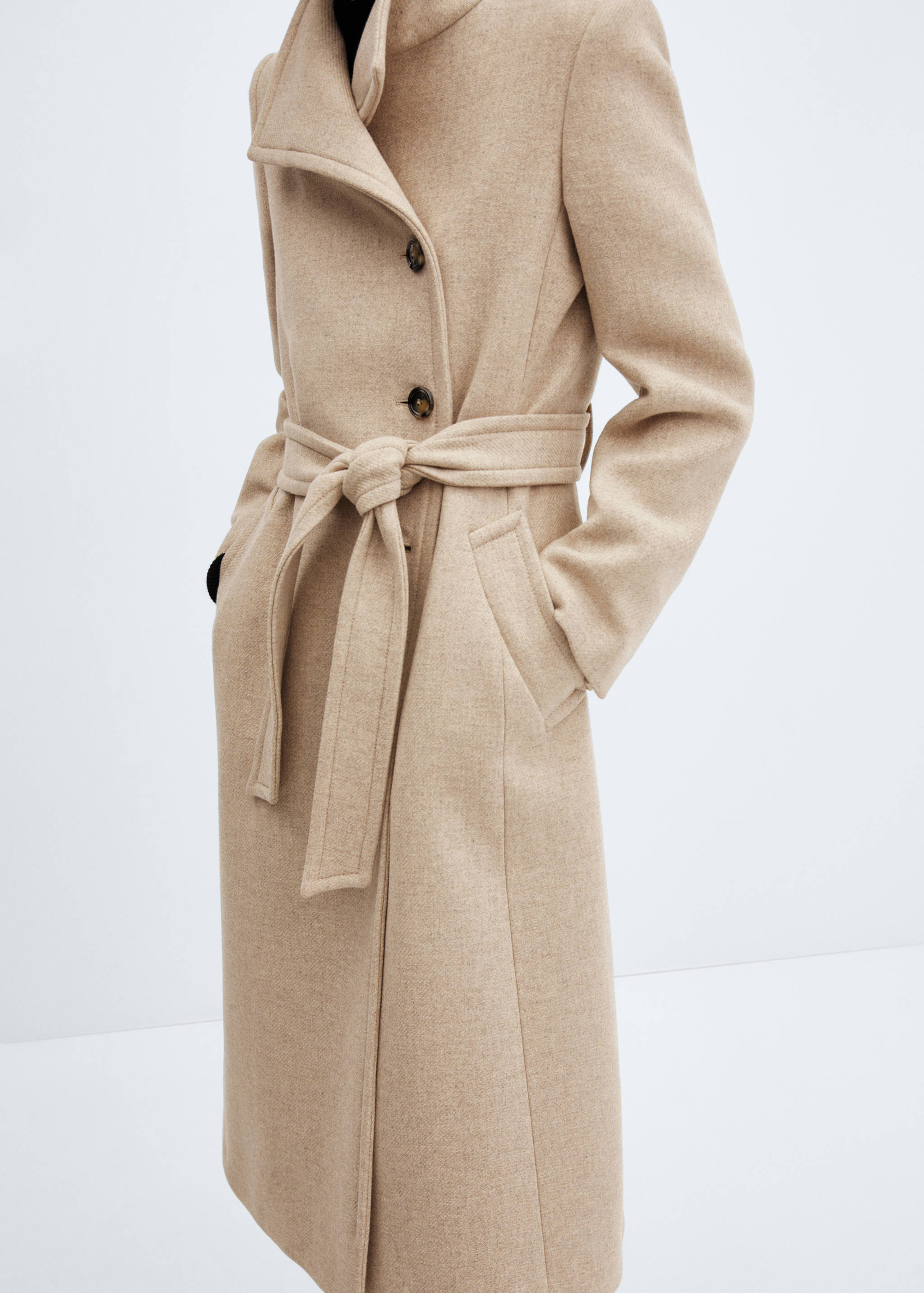 Manteco wool coat with belt - Details of the article 6
