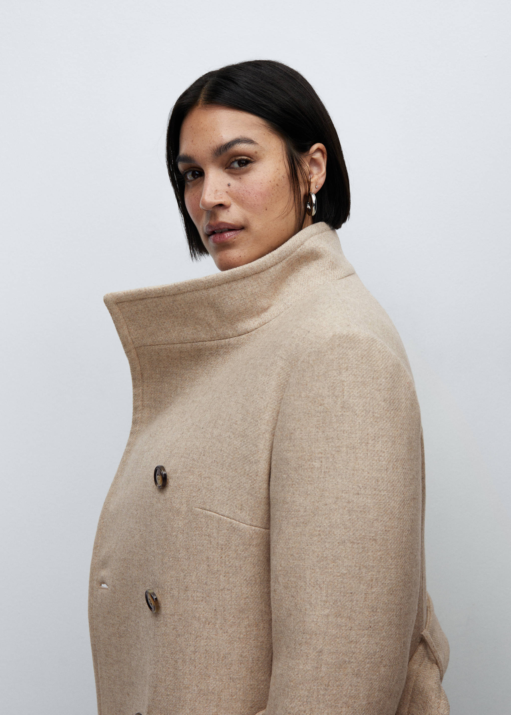 Manteco wool coat with belt - Details of the article 4