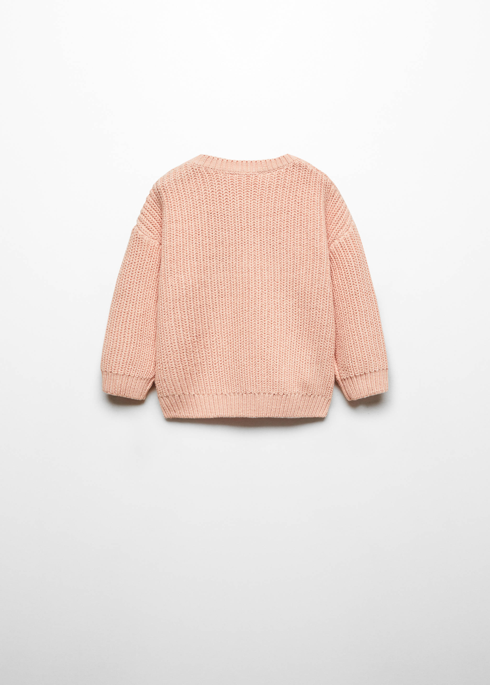 Links gestrickter Pullover - Rückseite des Artikels