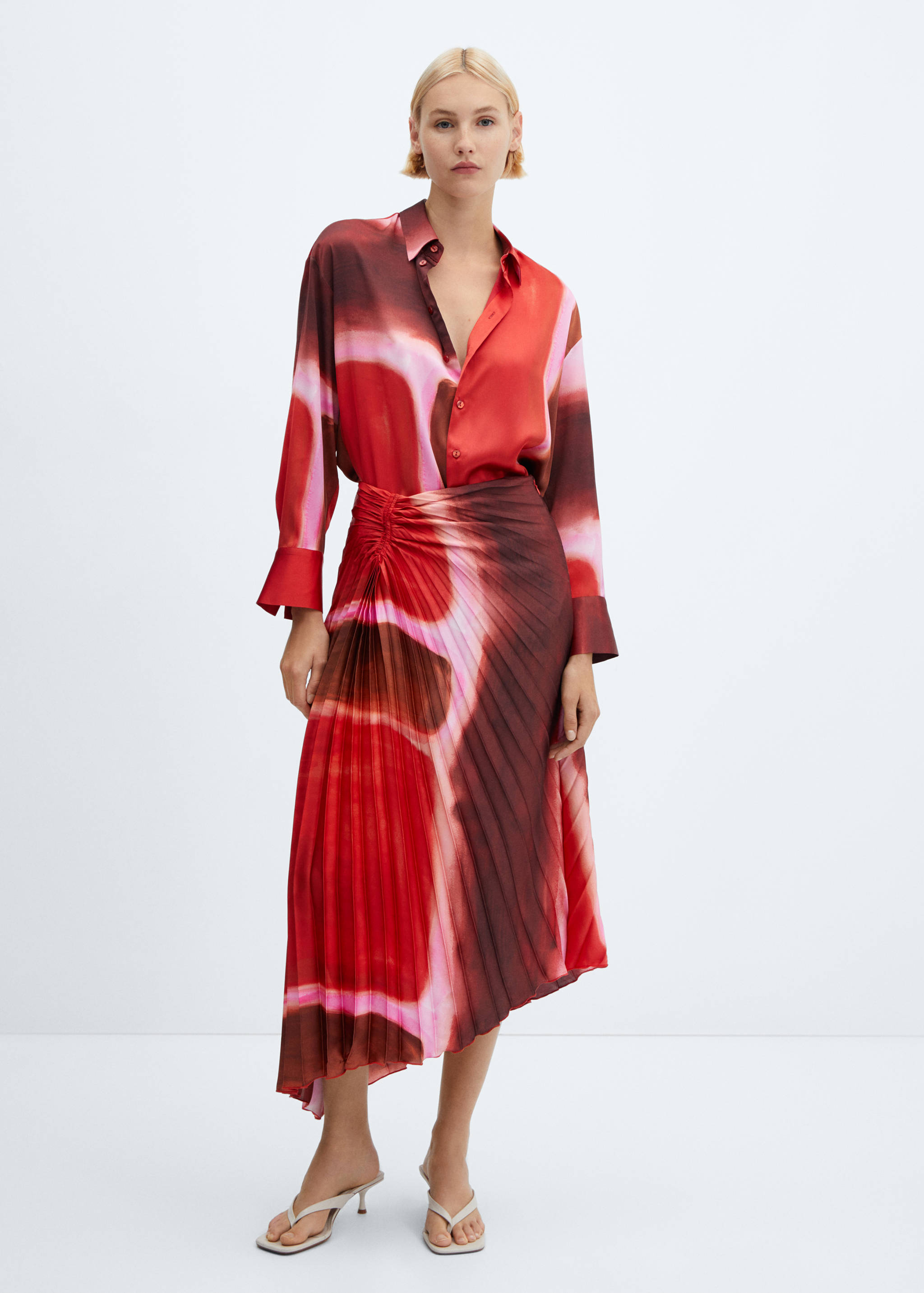 Tie-dye pleated skirt - General plane