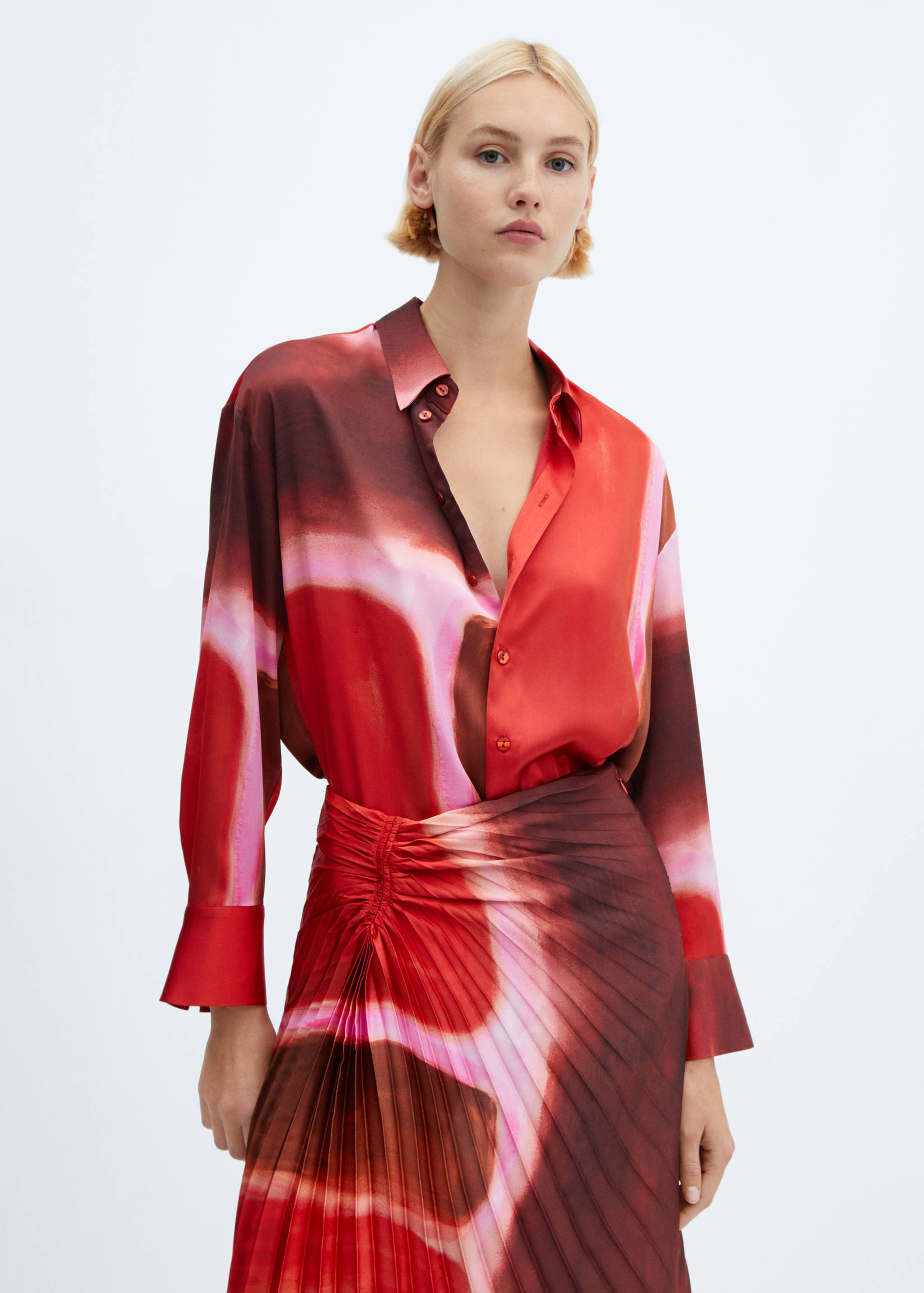 Tie-dye pleated skirt - Details of the article 1