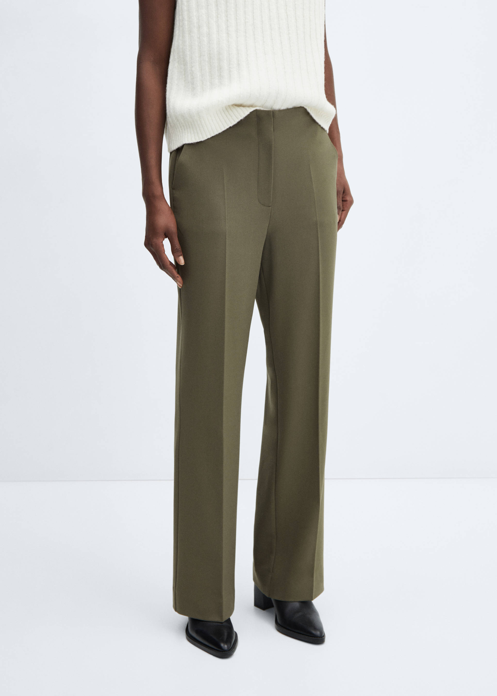 Straight-fit long pants - Medium plane