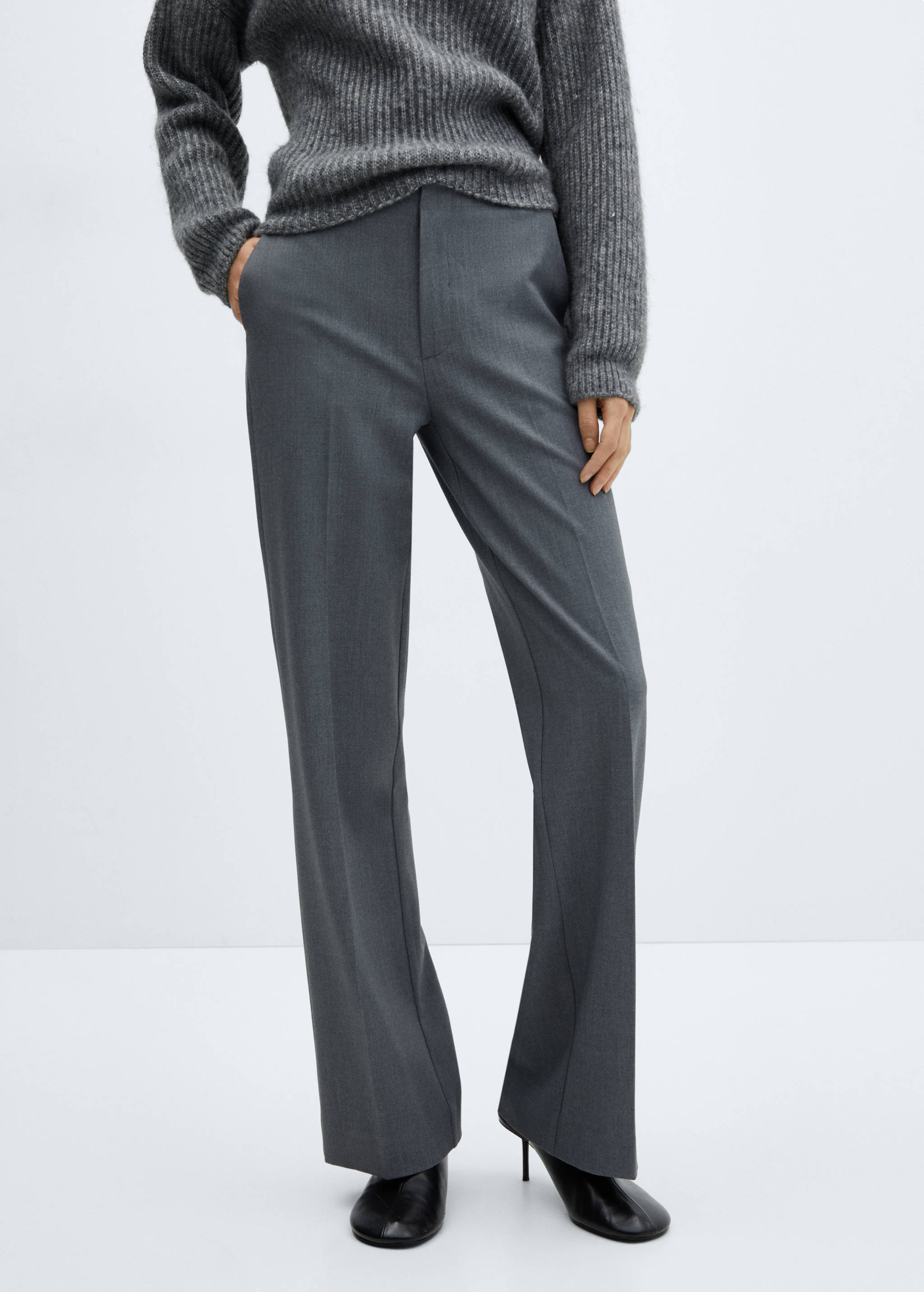 Straight-fit long pants - Medium plane