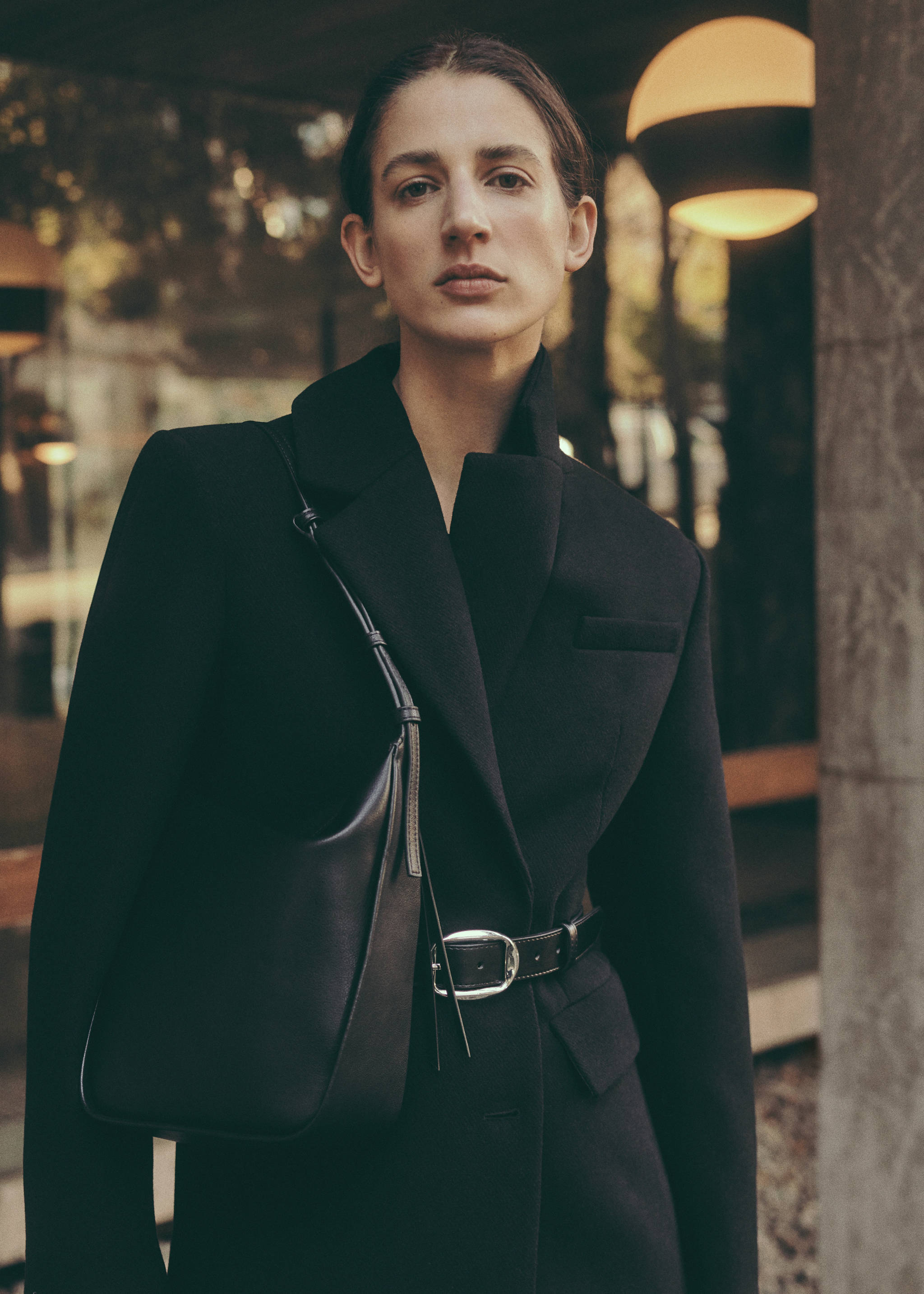 Shoulder bag with buckle - General plane