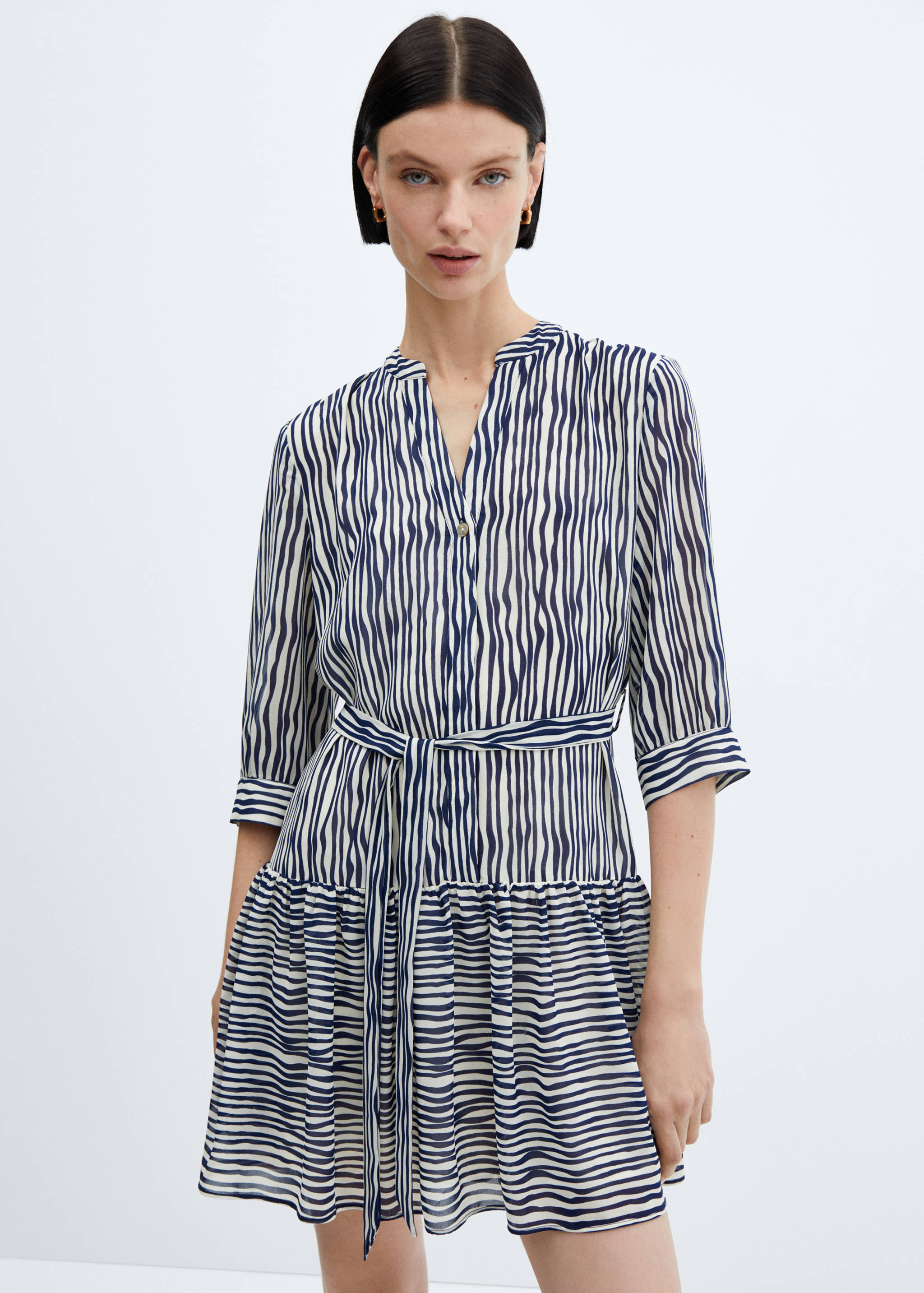 Printed bow dress - Medium plane