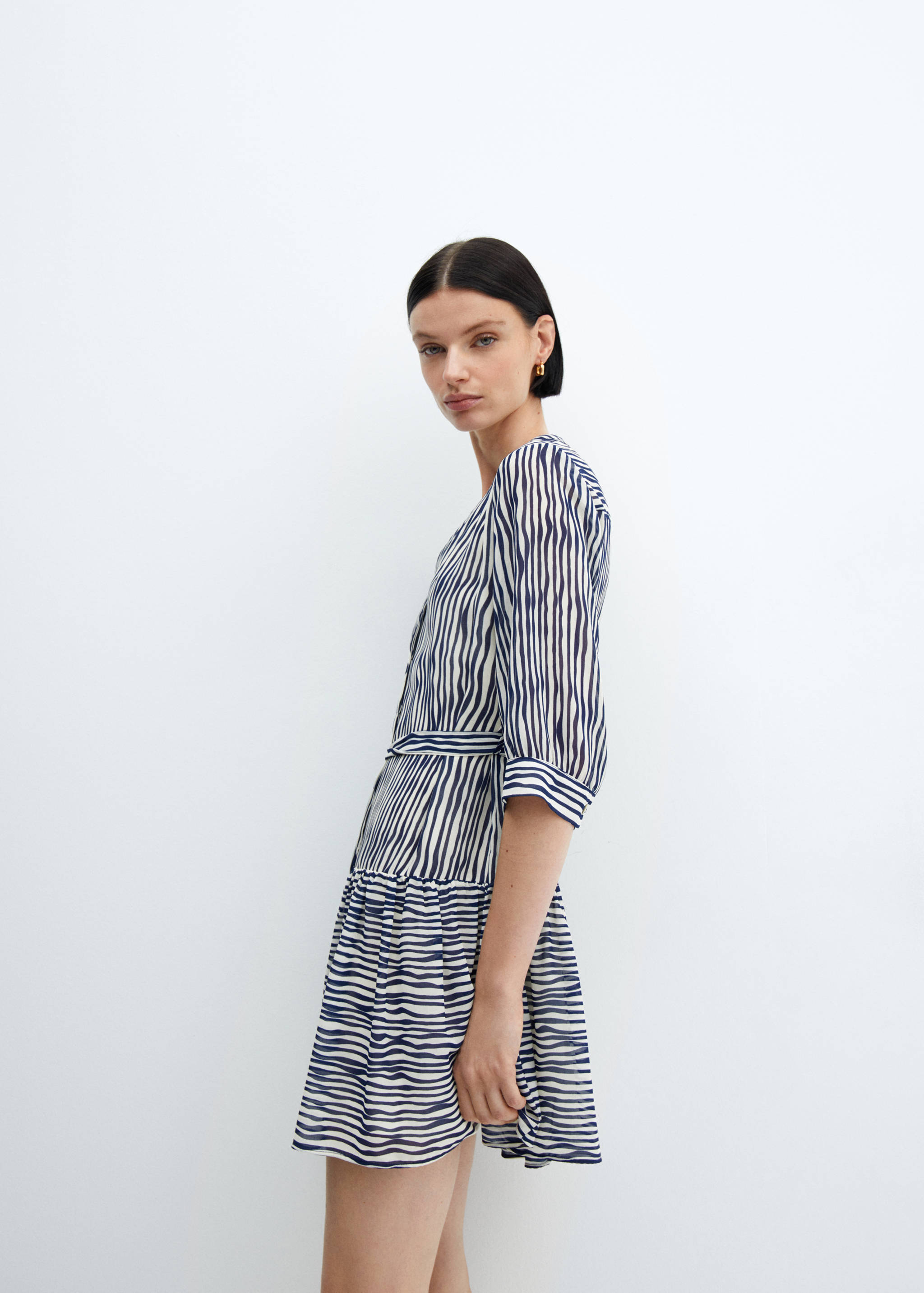 Printed bow dress - Details of the article 2