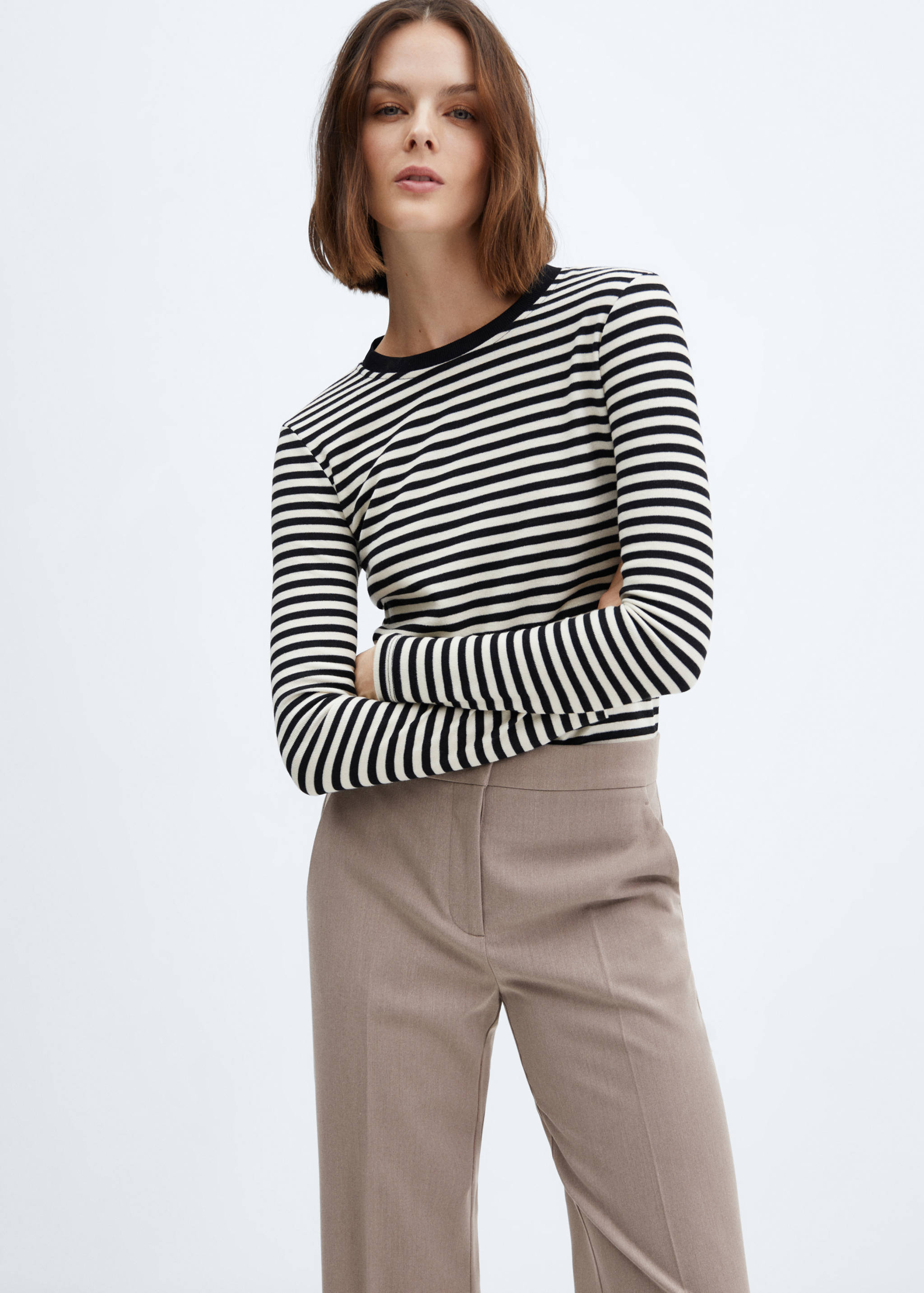 Mid-rise wide leg pants - Details of the article 1
