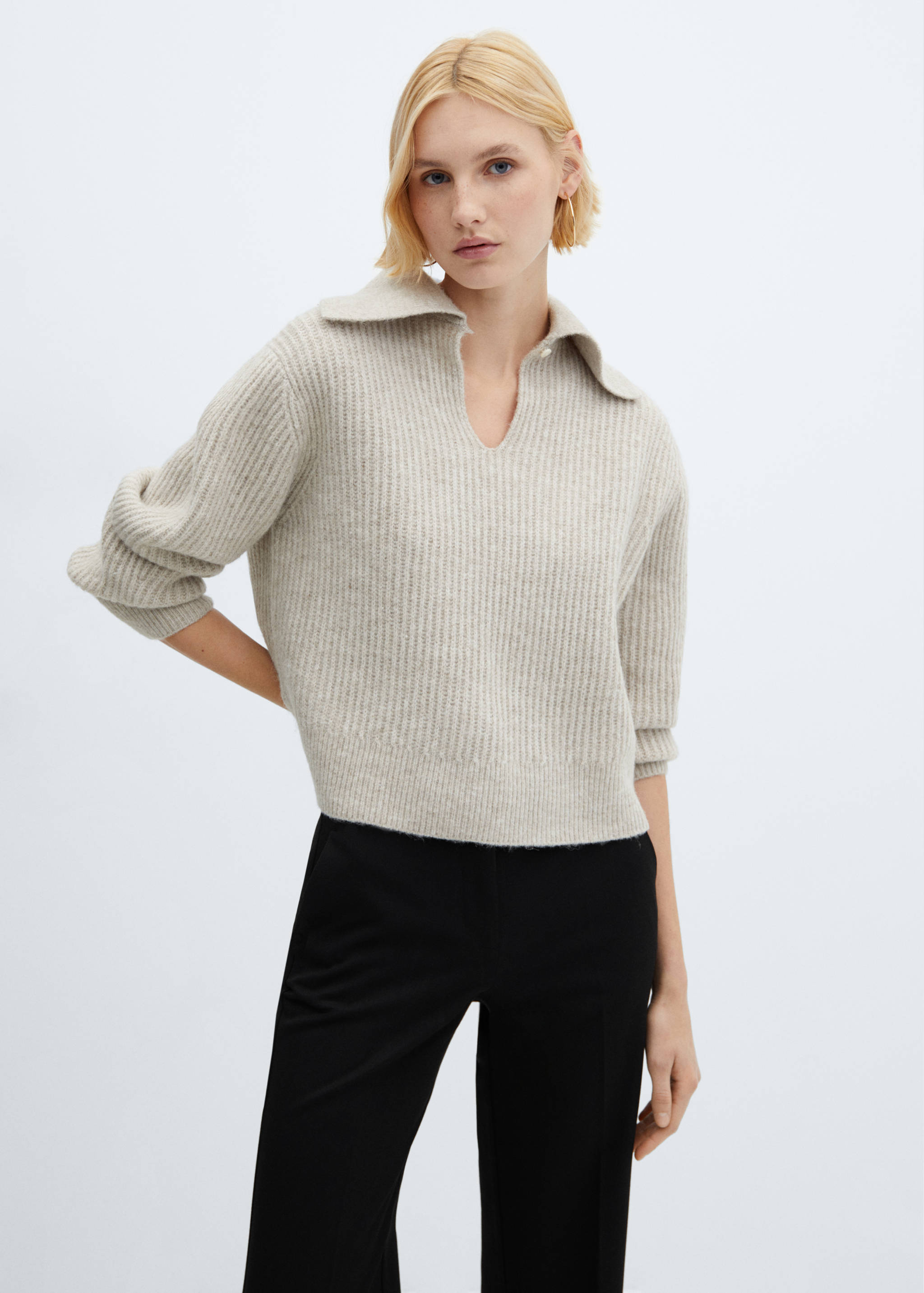 Mid-rise wide leg pants - Details of the article 1