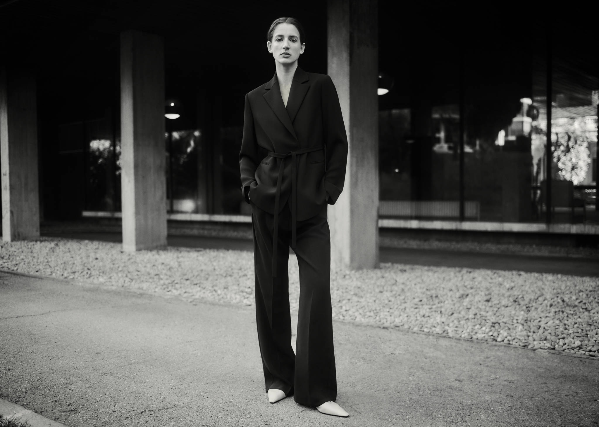 Flared suit trousers - Panoramic plane