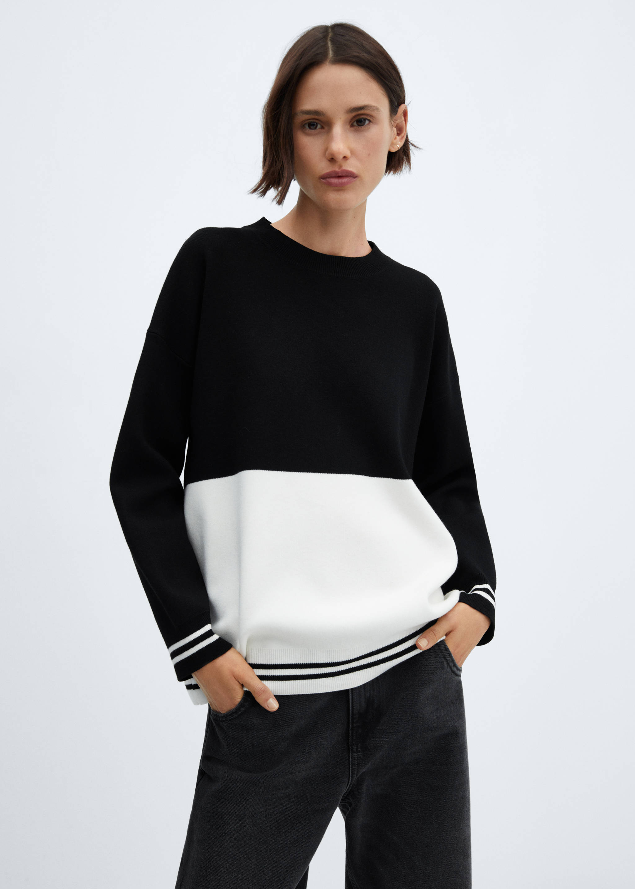 Jersey bicolor punto - Plano medio