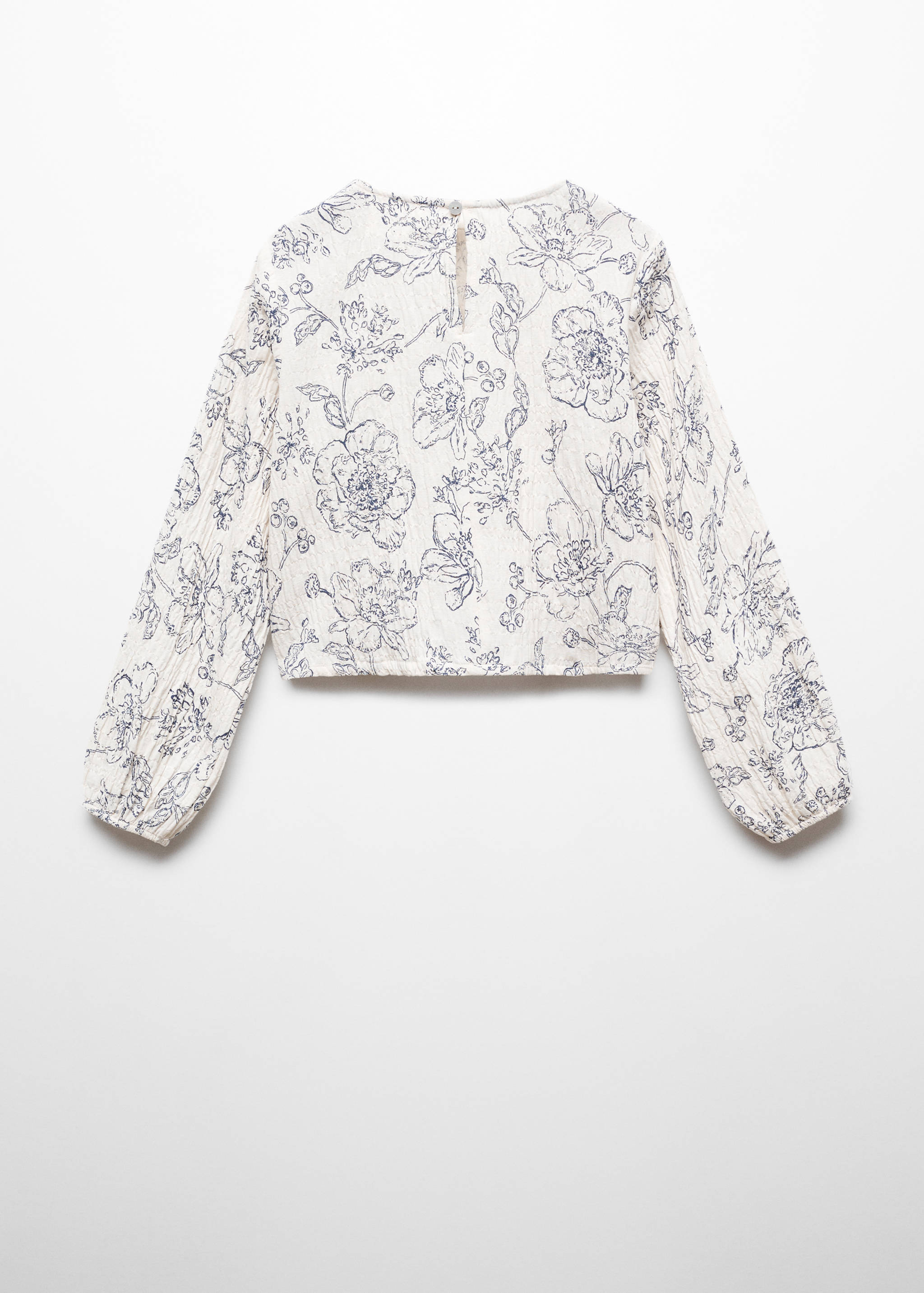 Blouse imprimée nœud - Verso de l’article