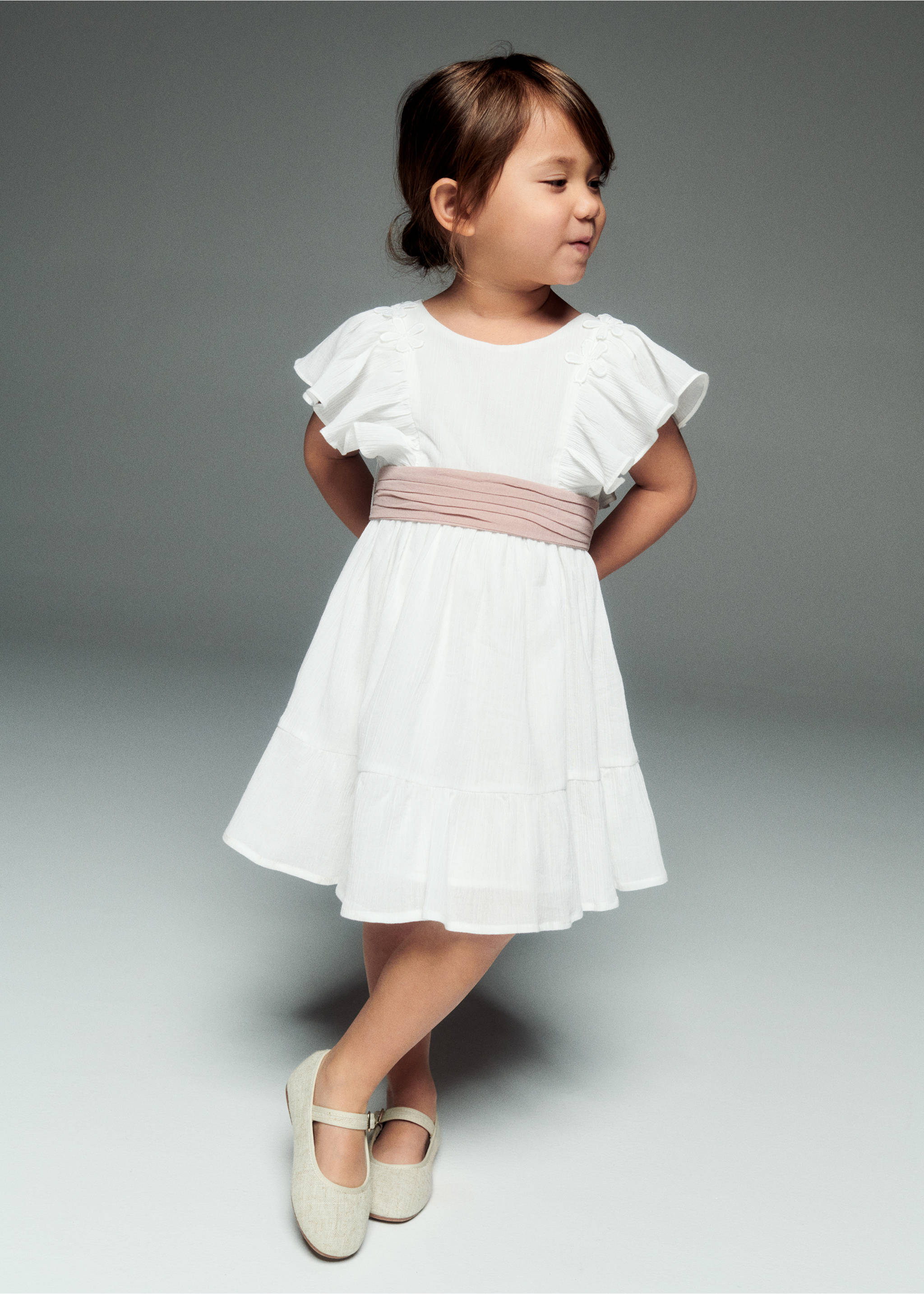 Bambula flower dress - Details of the article 3, Off White. Ref: 67023694-00.