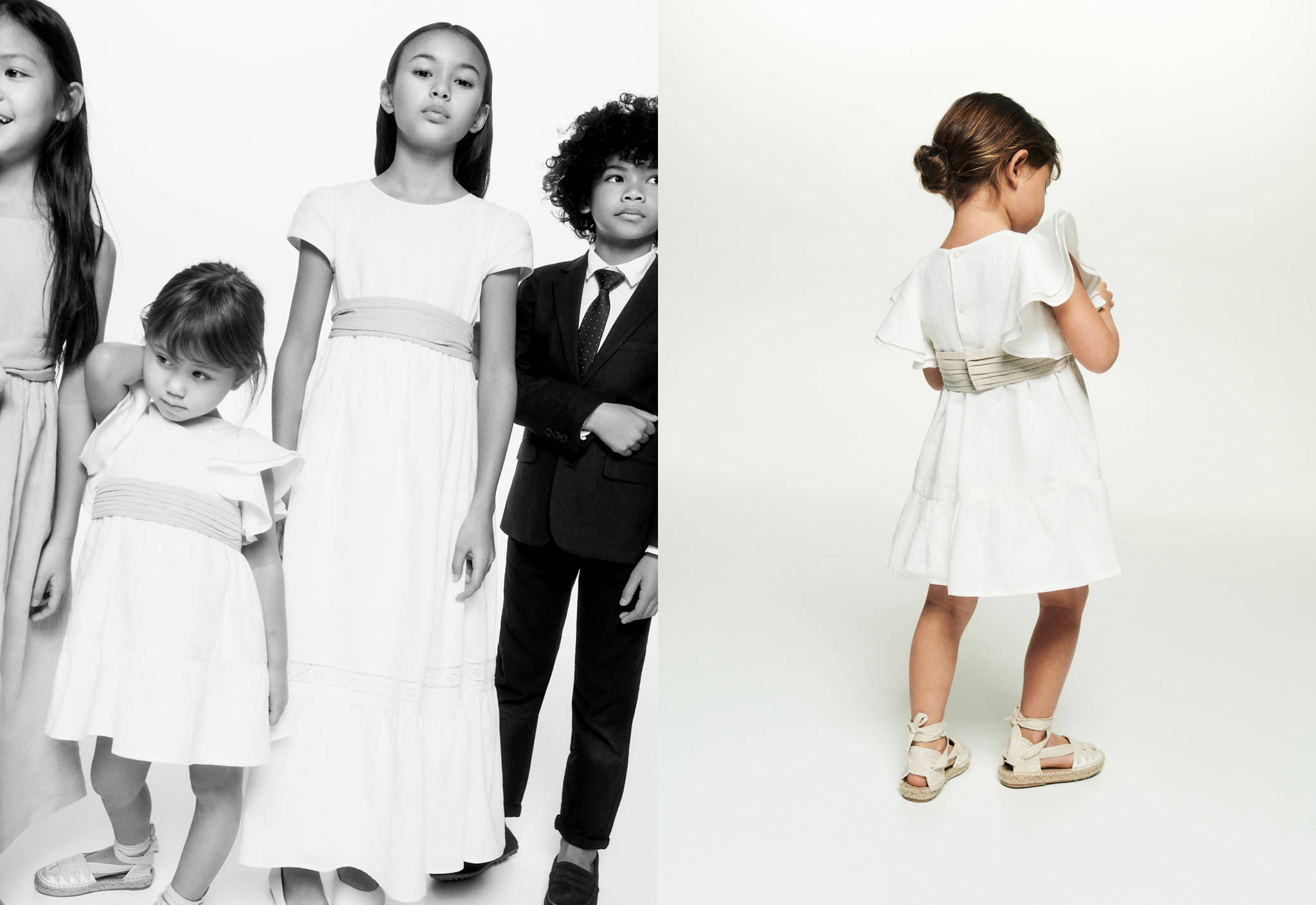 Belt linen dress - Panoramic plane