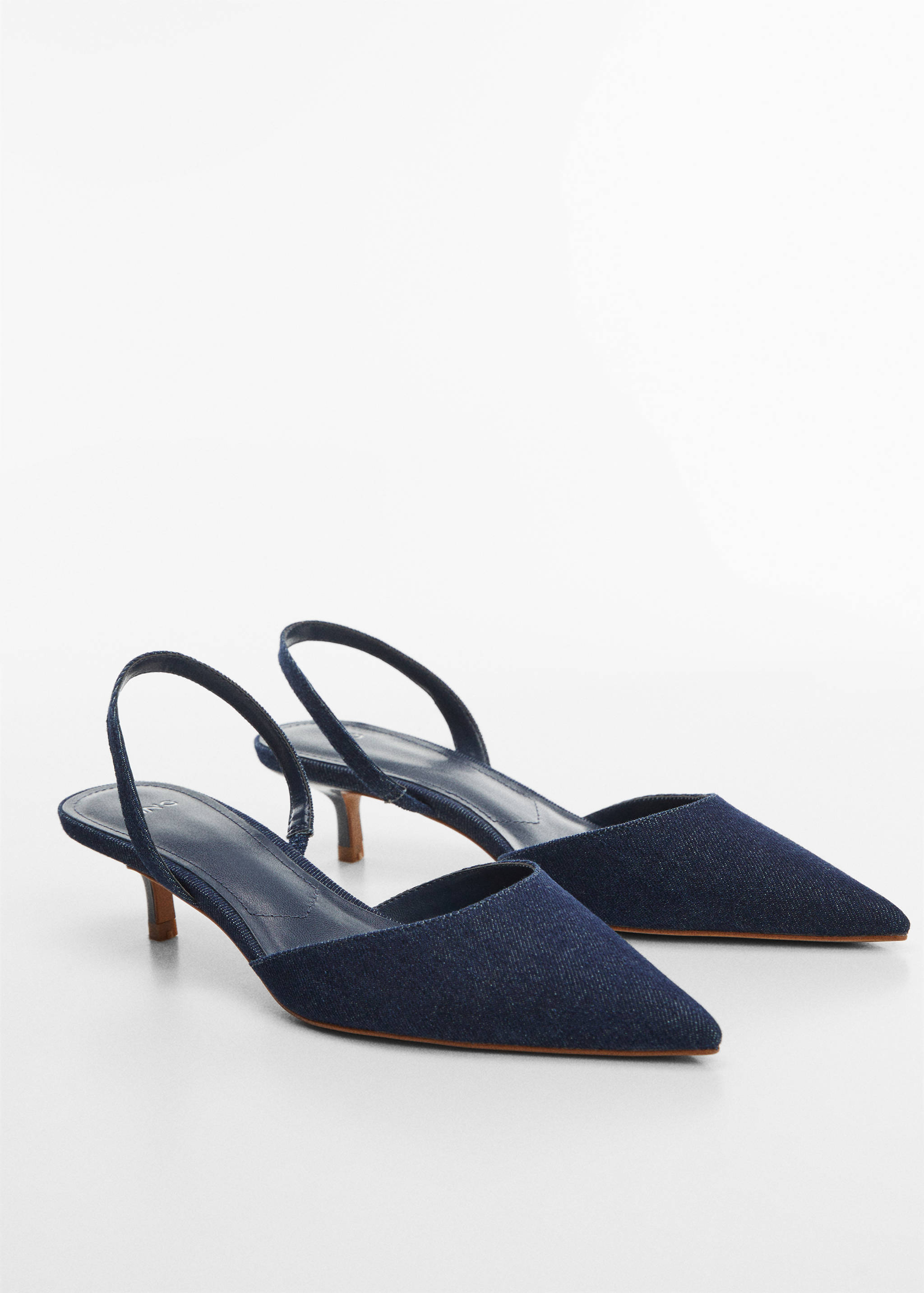 Denim sling back shoes - Medium plane