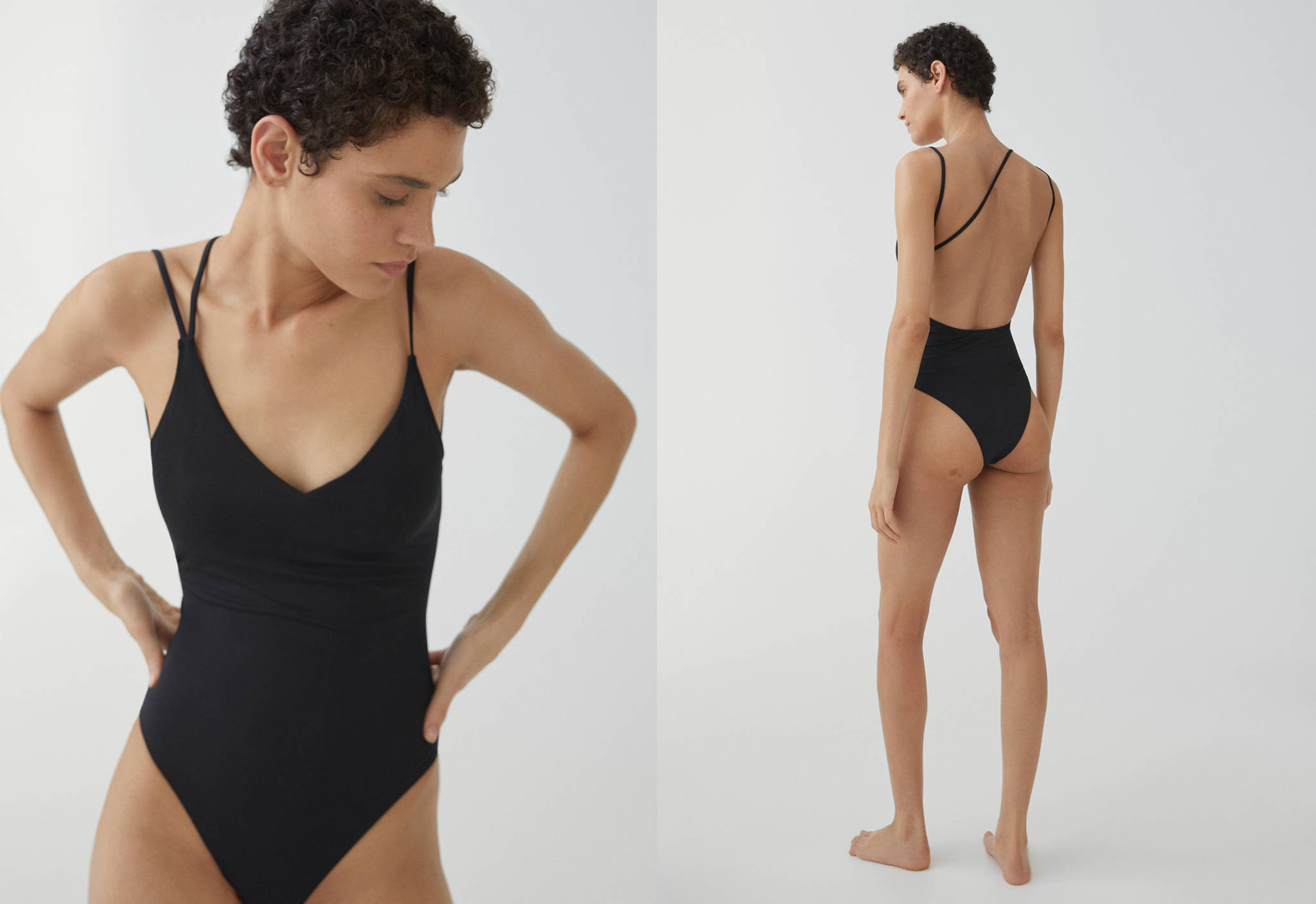 V-neck swimsuit - Panoramic plane