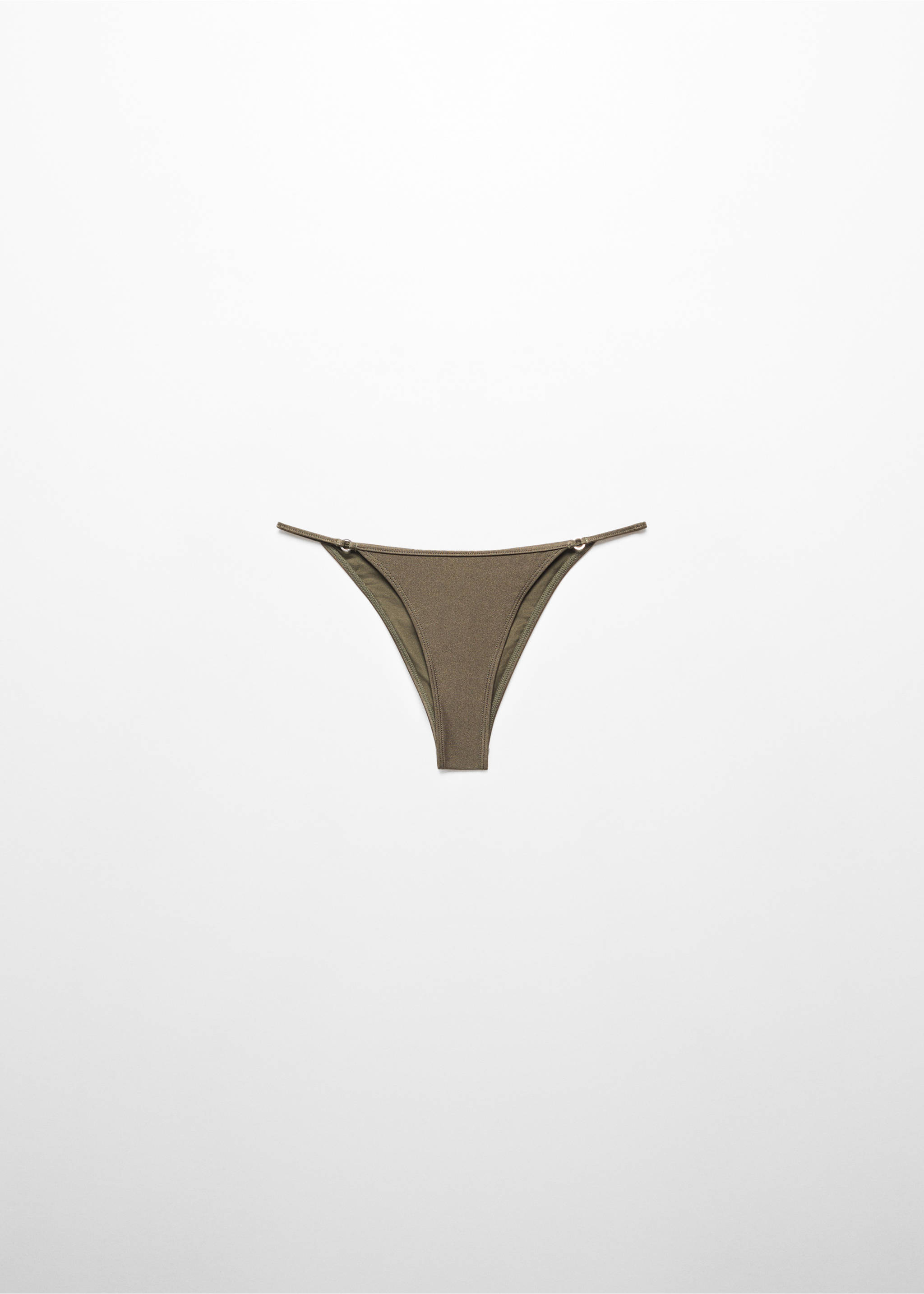Cheeky bikini knickers with metallic detail - Article without model, Olive Green. Ref: 67024016-00.