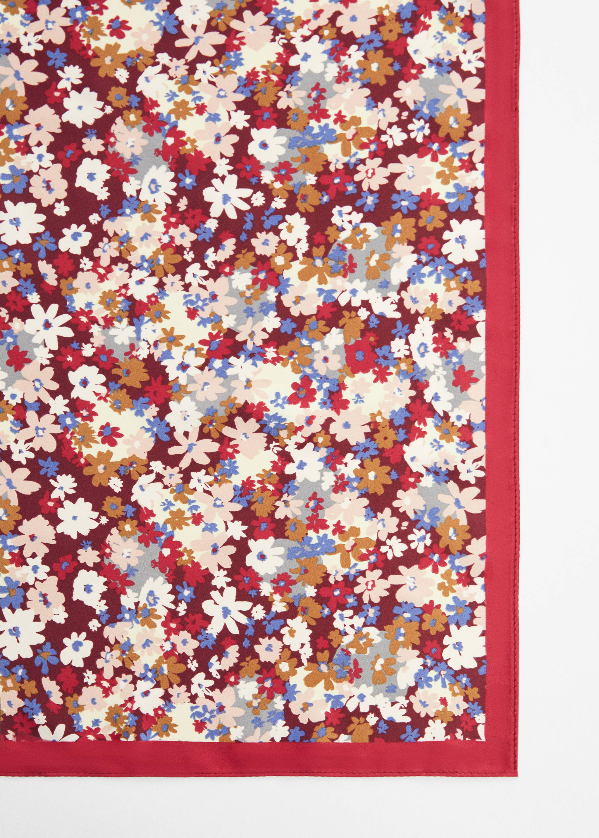 Flowers printed scarf - Medium plane