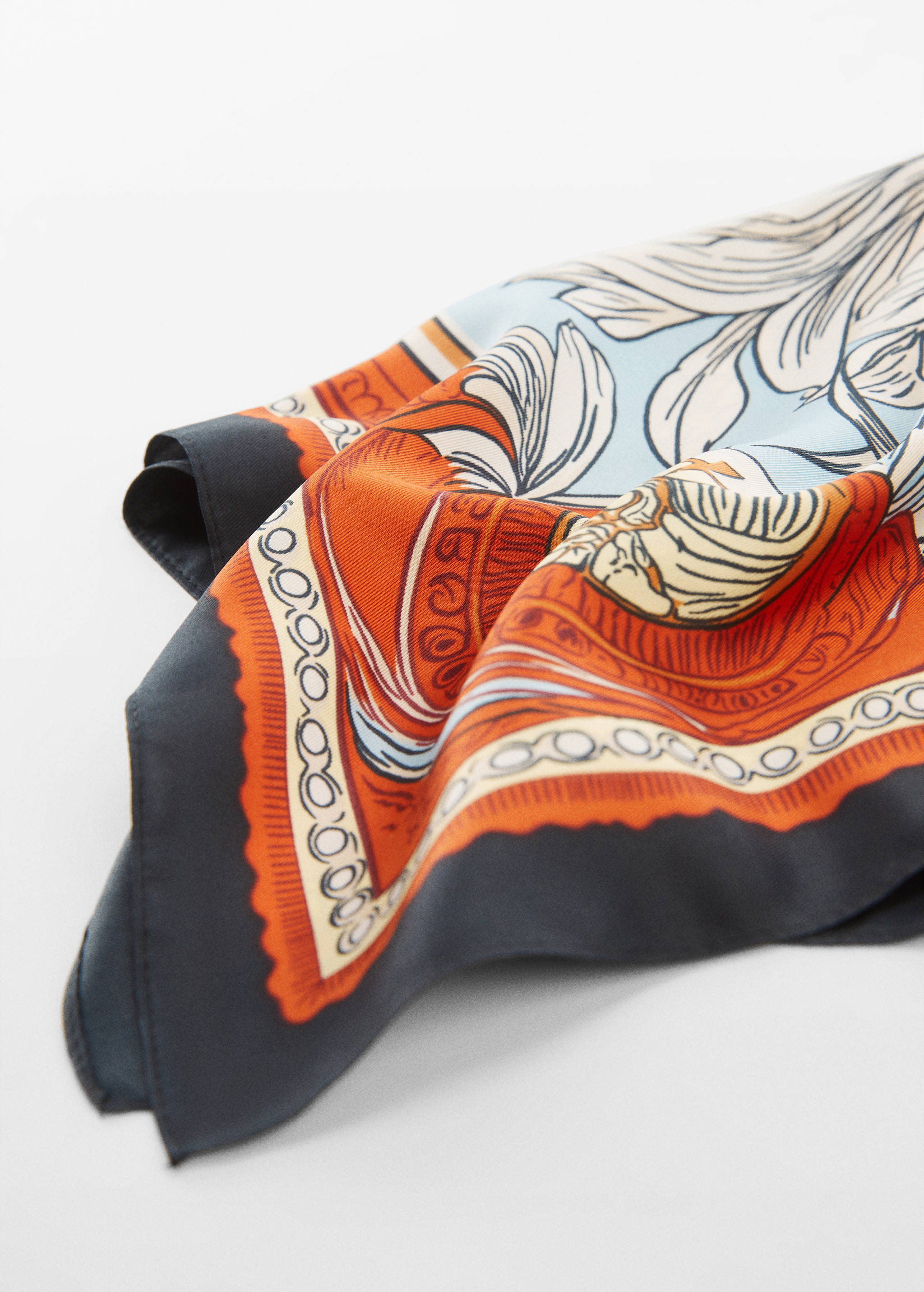 Floral print scarf - Medium plane