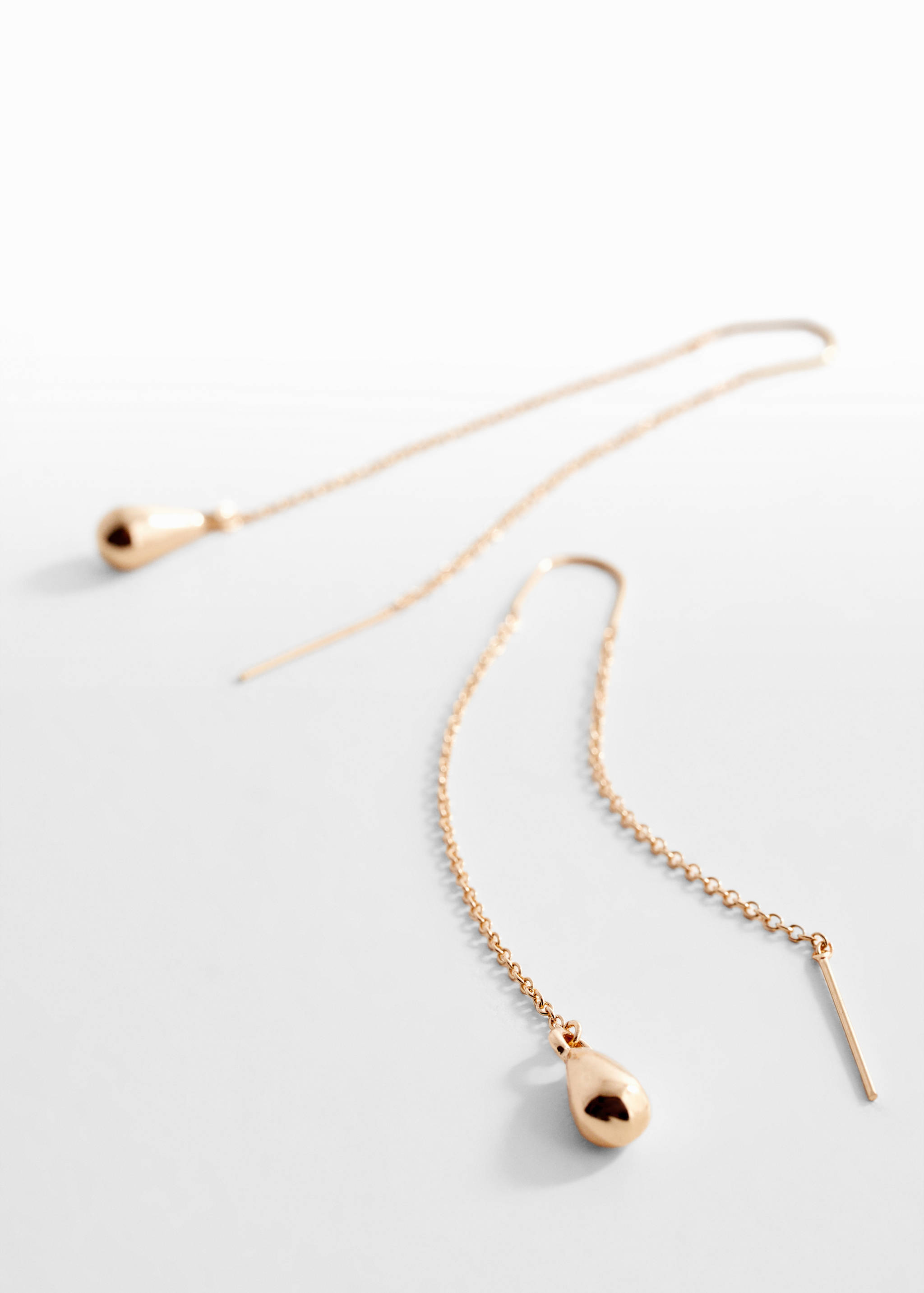 Beaded thread earrings - Medium plane