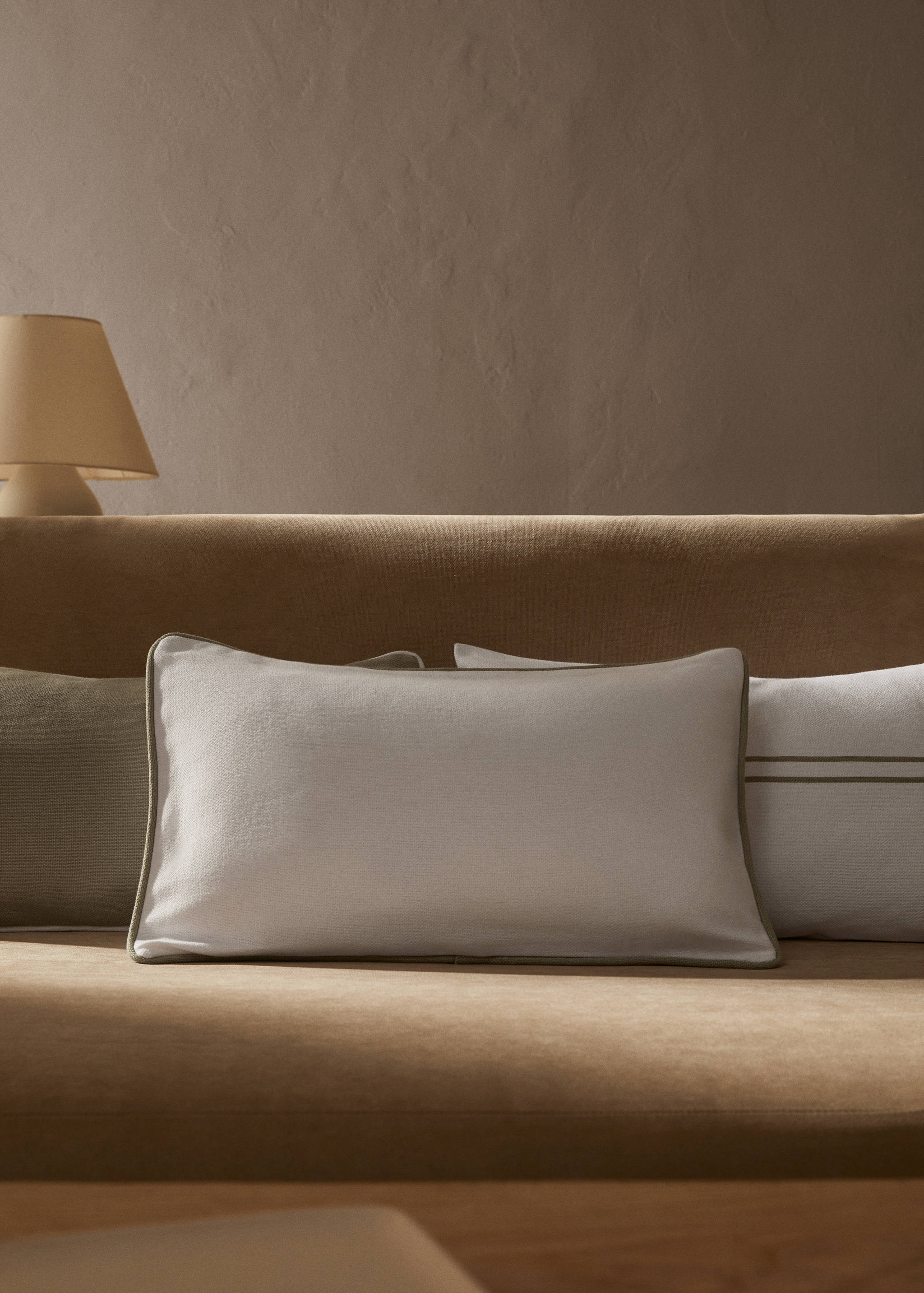 Kissenhülle mit Kontrastborte 30 x 50 cm - Allgemeine Ansicht