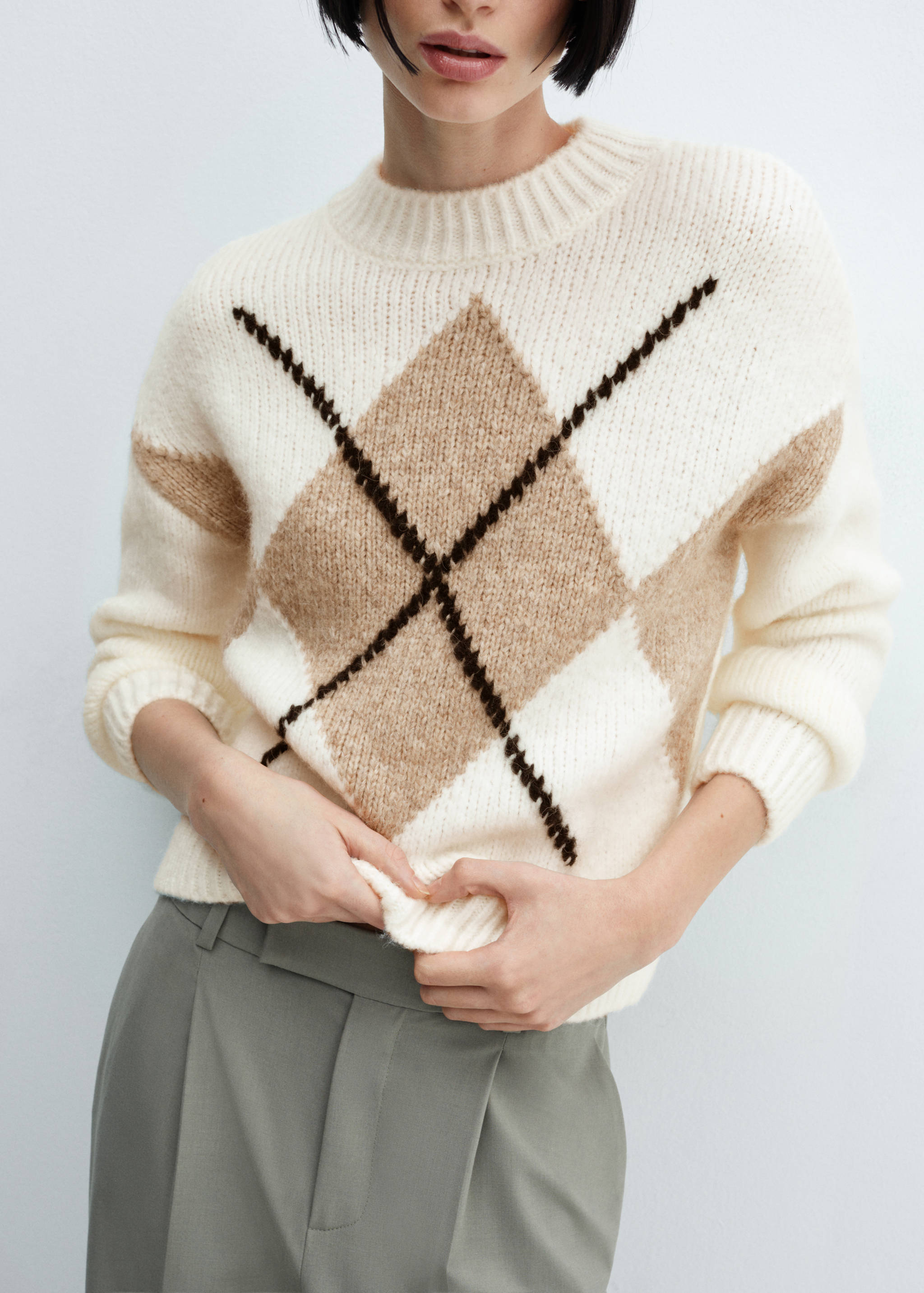 Round-neck knitted sweater - Details of the article 3